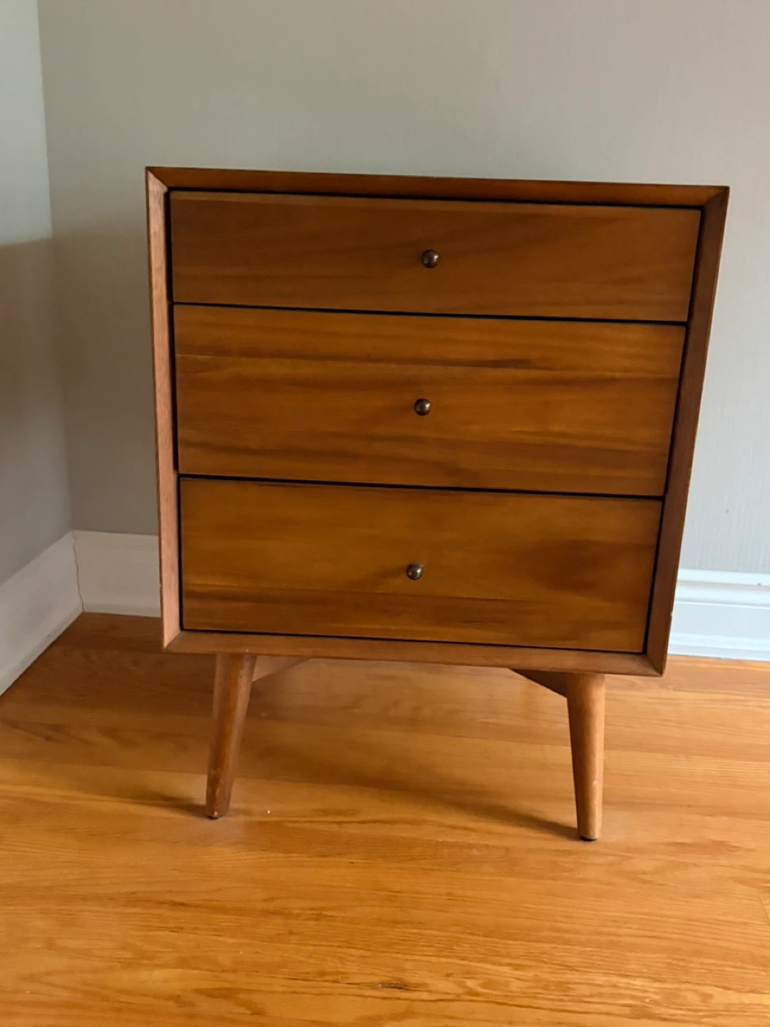 West Elm Mid century MCM 3 drawer side cabinet - photo 2