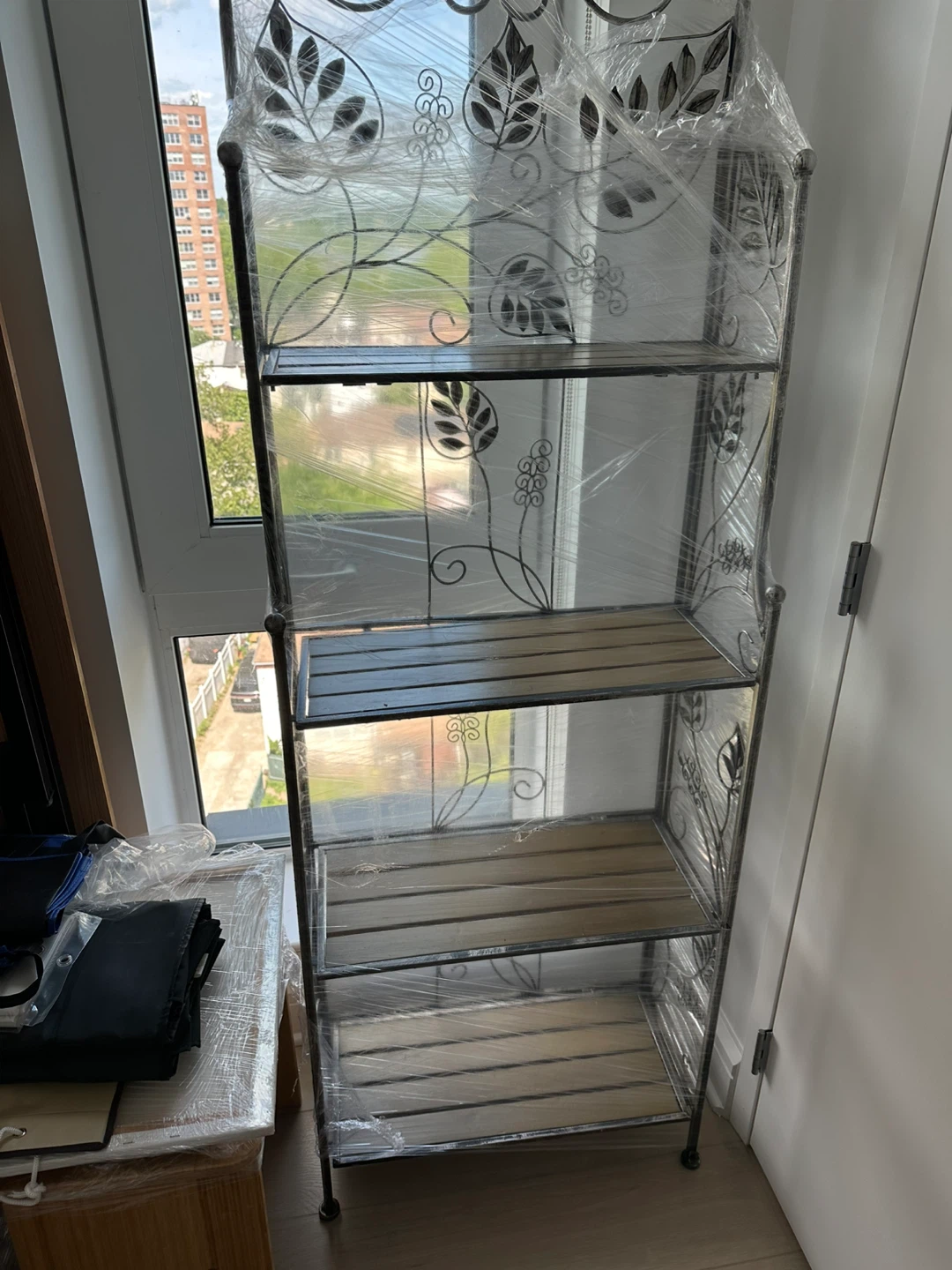 Wrought Iron Bakers Rack Shelf Unit
