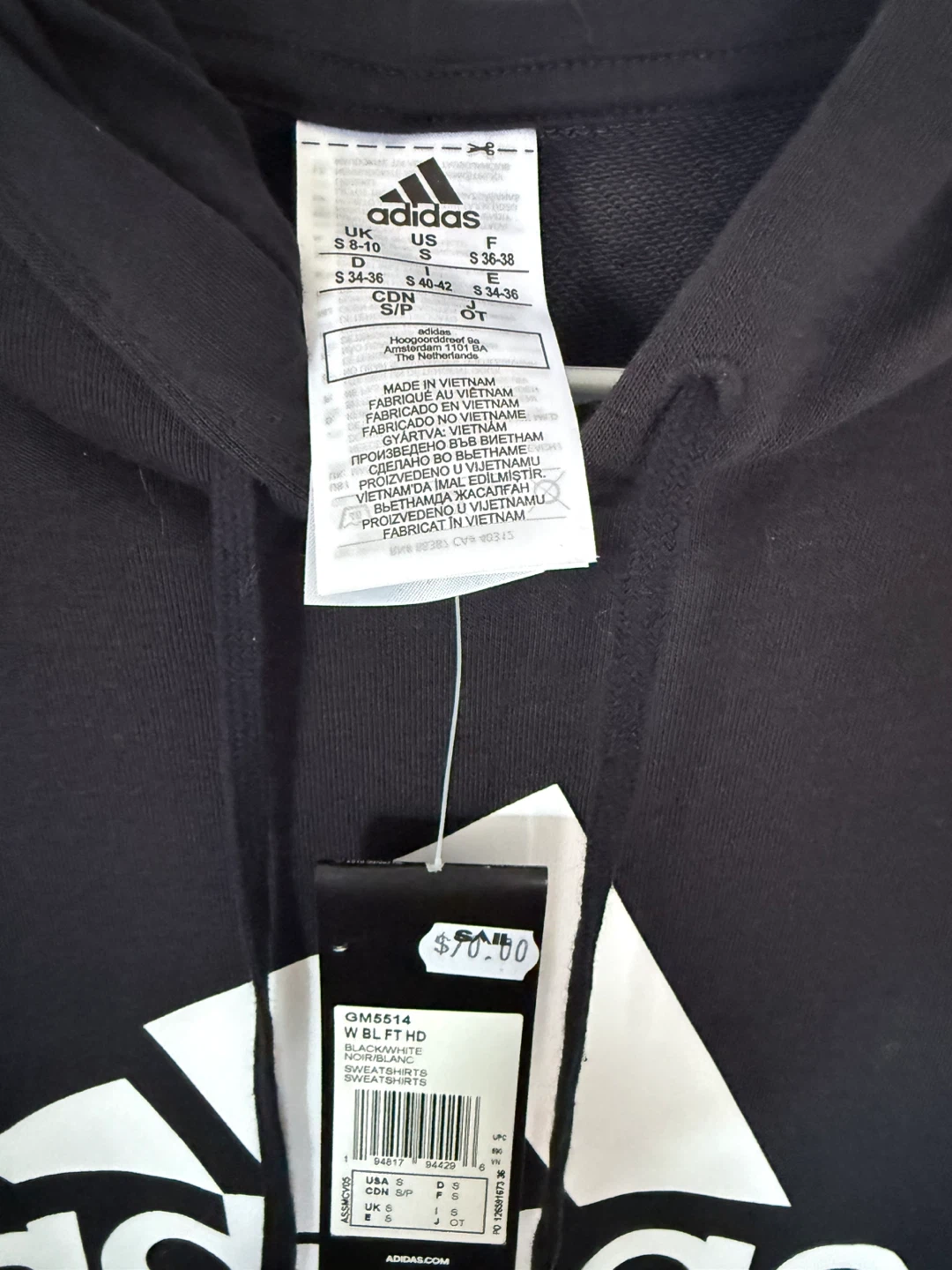 Adidas Black Logo Hoodie - photo 2