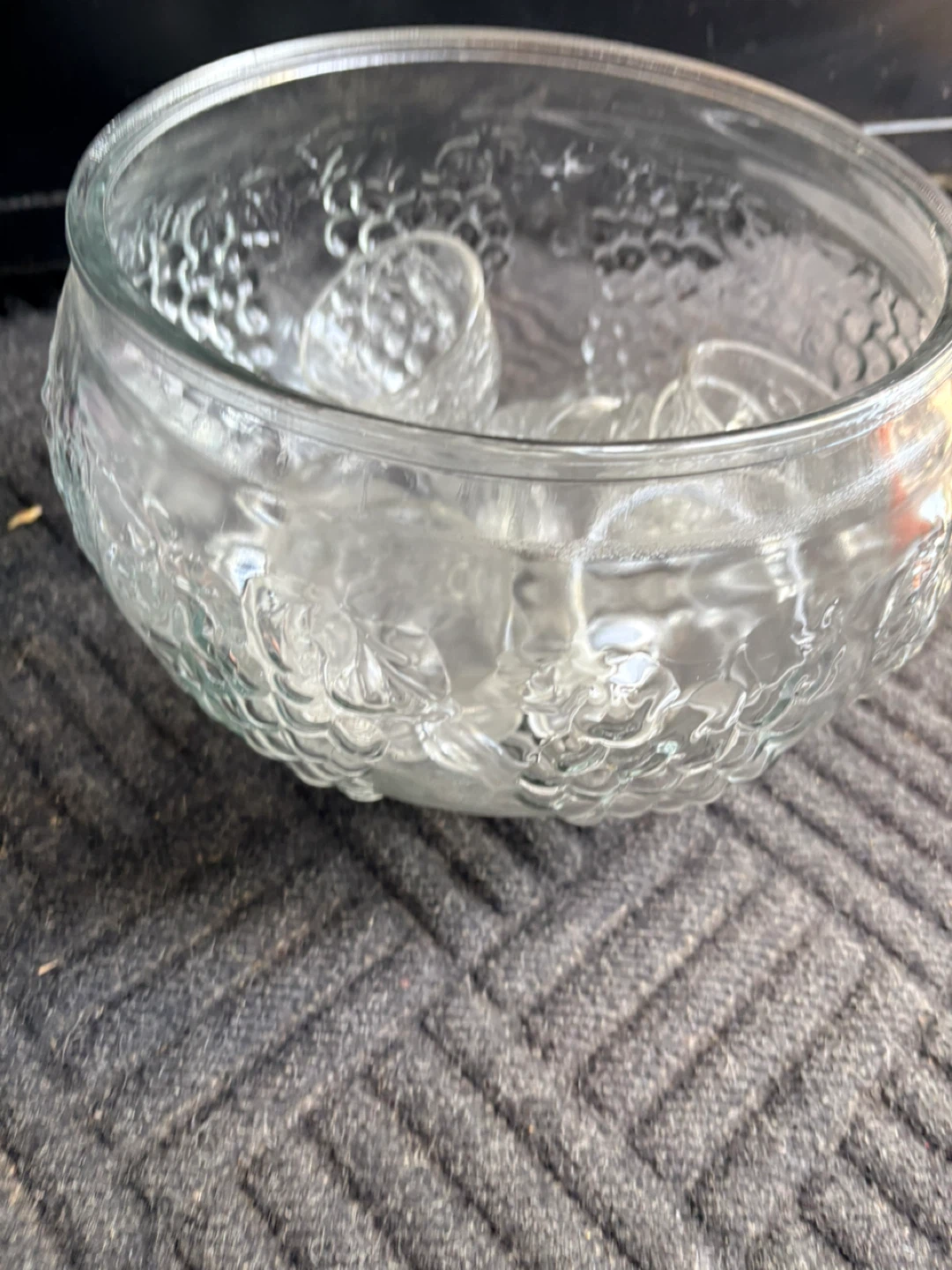 Glass Punch Bowl with Cups Set