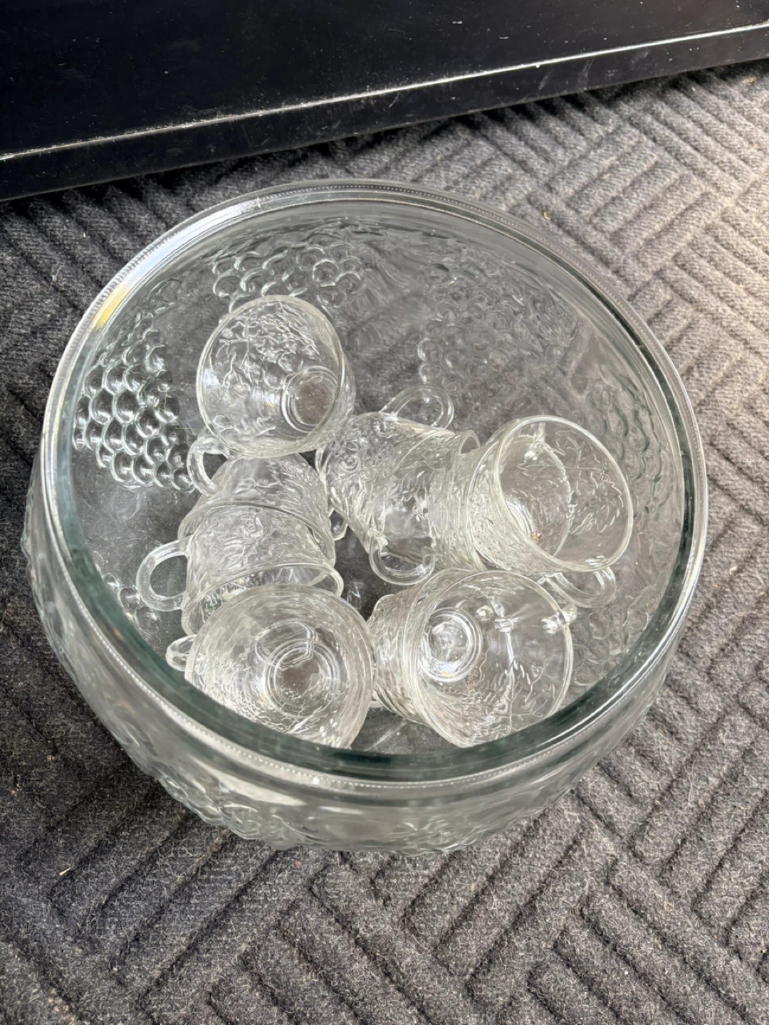 Glass Punch Bowl with Cups Set - photo 2