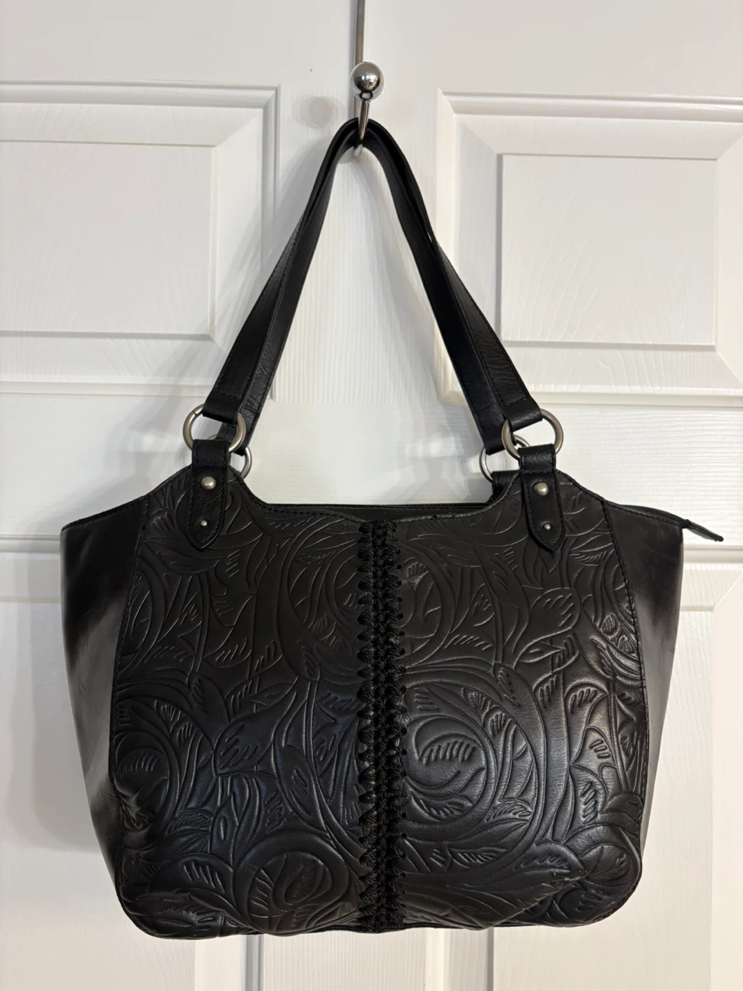 The Sak Bolinas Leather Satchel in Black