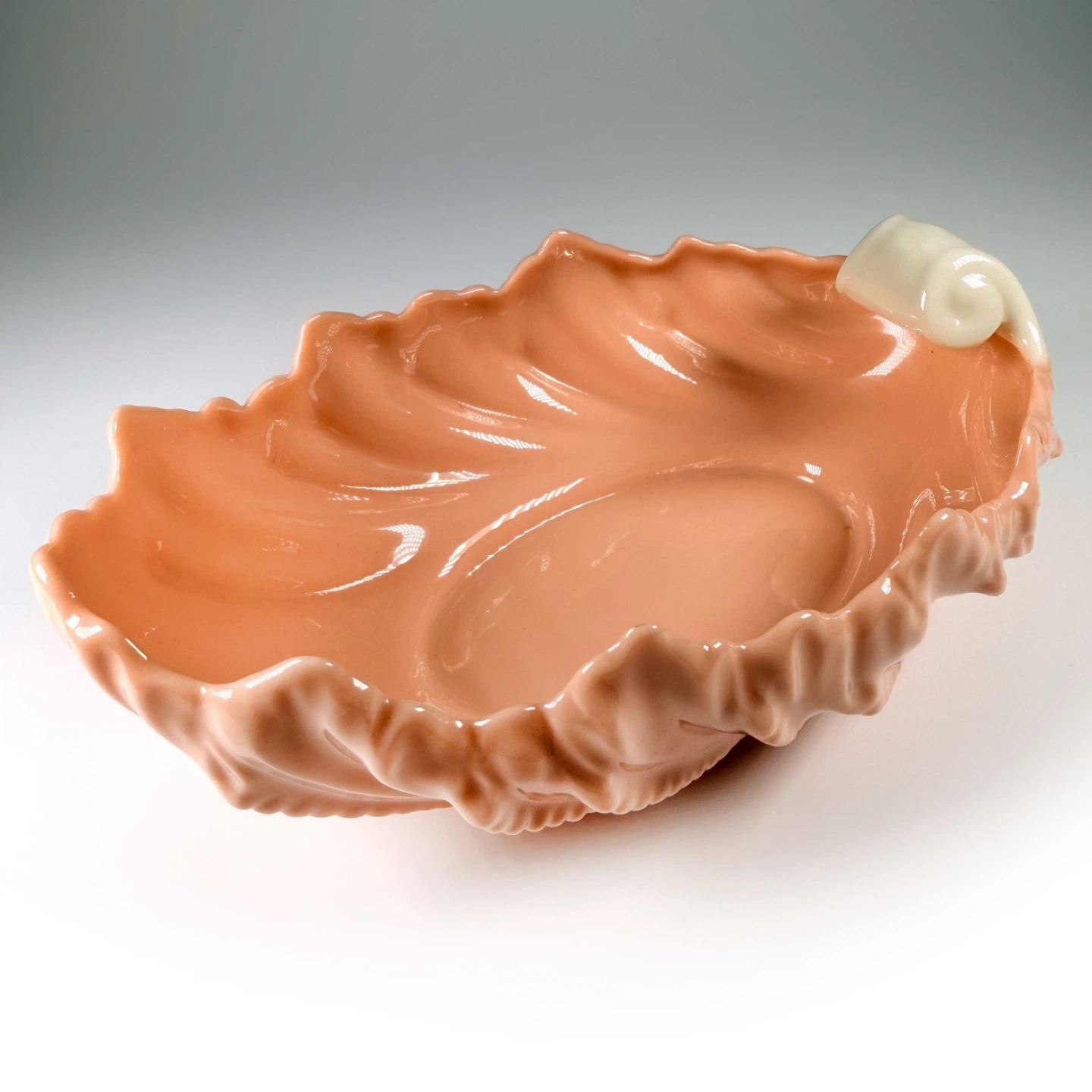 Vintage Lenox Pink Acanthus Leaf Dish