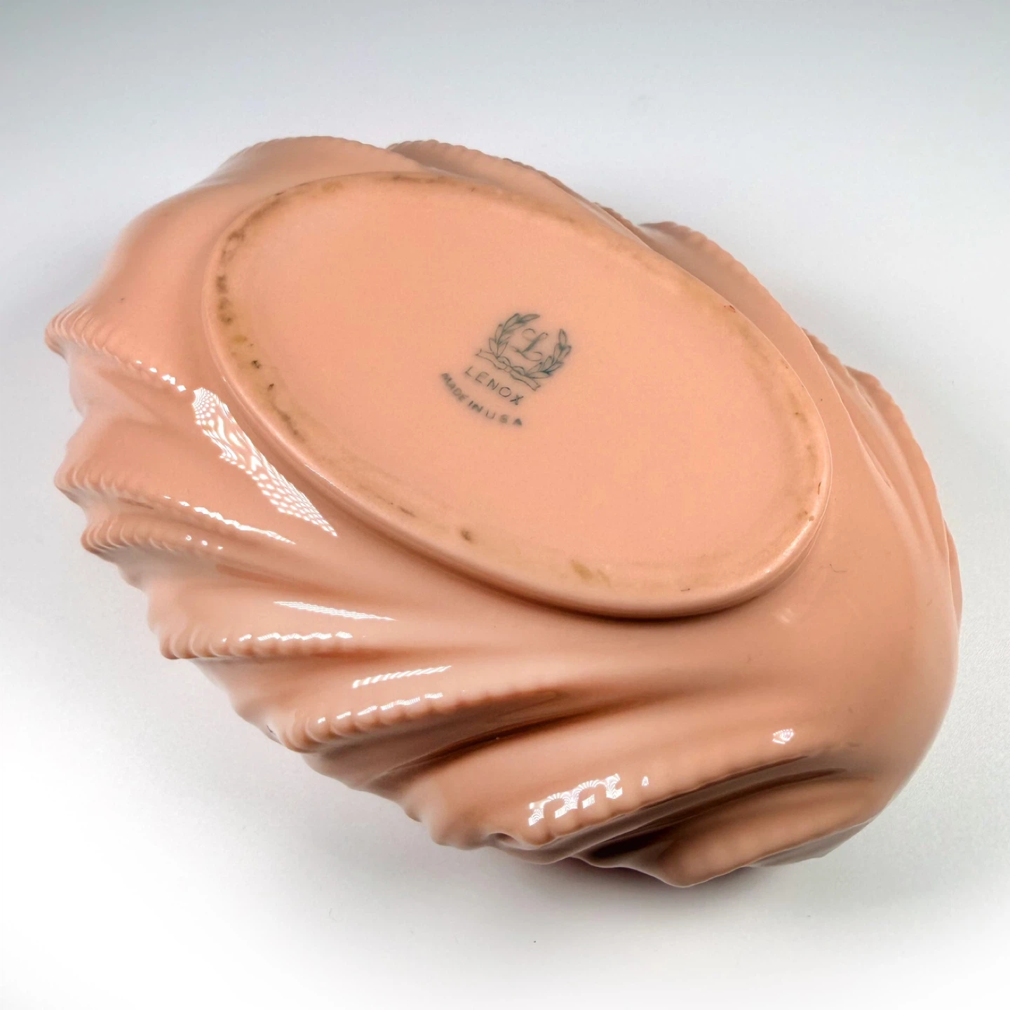 Vintage Lenox Pink Acanthus Leaf Dish - photo 2