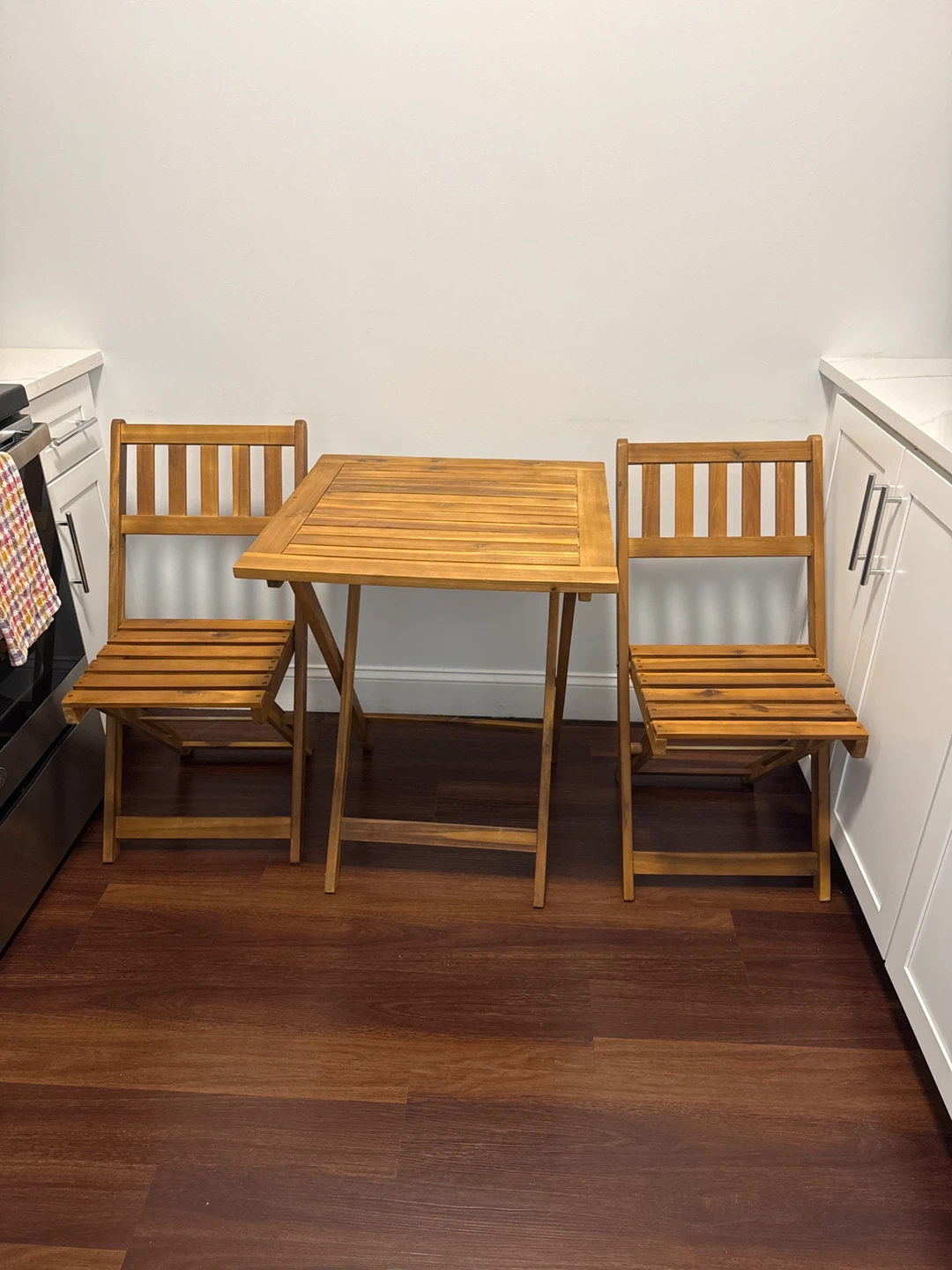 Wooden Bistro Set 2 Chairs and Table