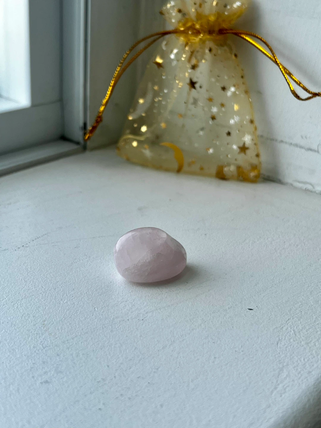 Tumbled Rose Quartz Crystal in pouch 💖 - photo 4
