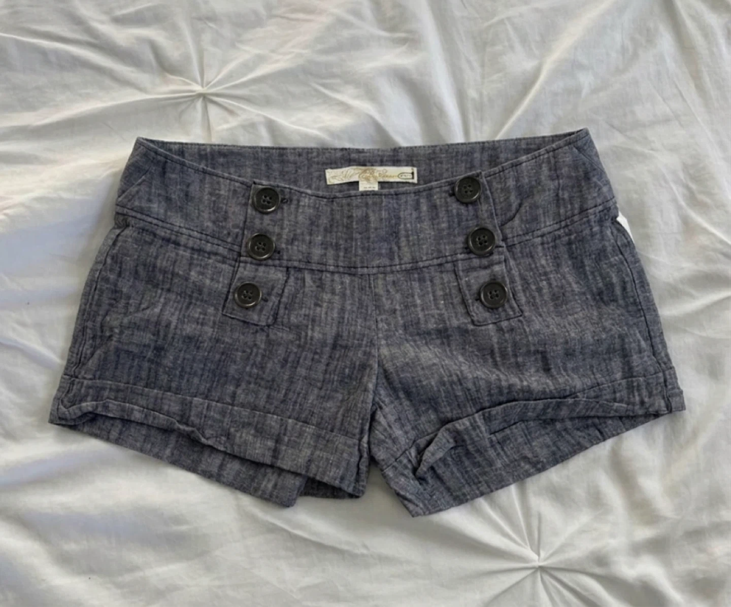2000s Forget Me Not Grey Sailor Shorts
