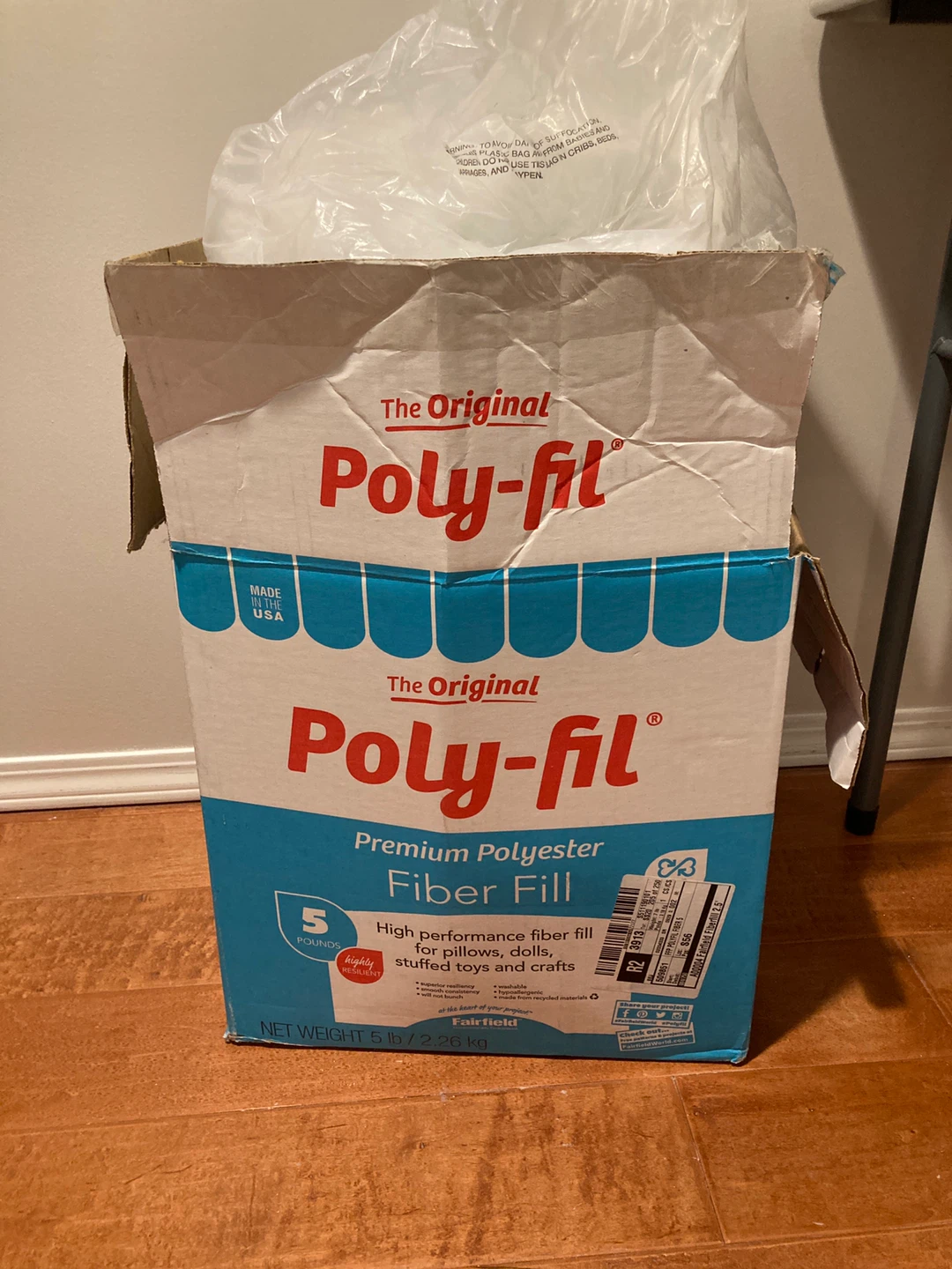 Poly-fil Premium Polyester Fiber Fill - 5 lb Bag