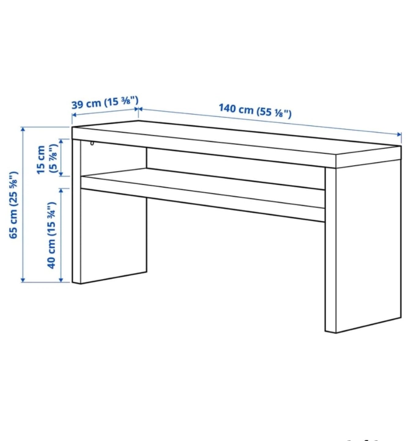 IKEA Black-Brown Console Table - photo 5