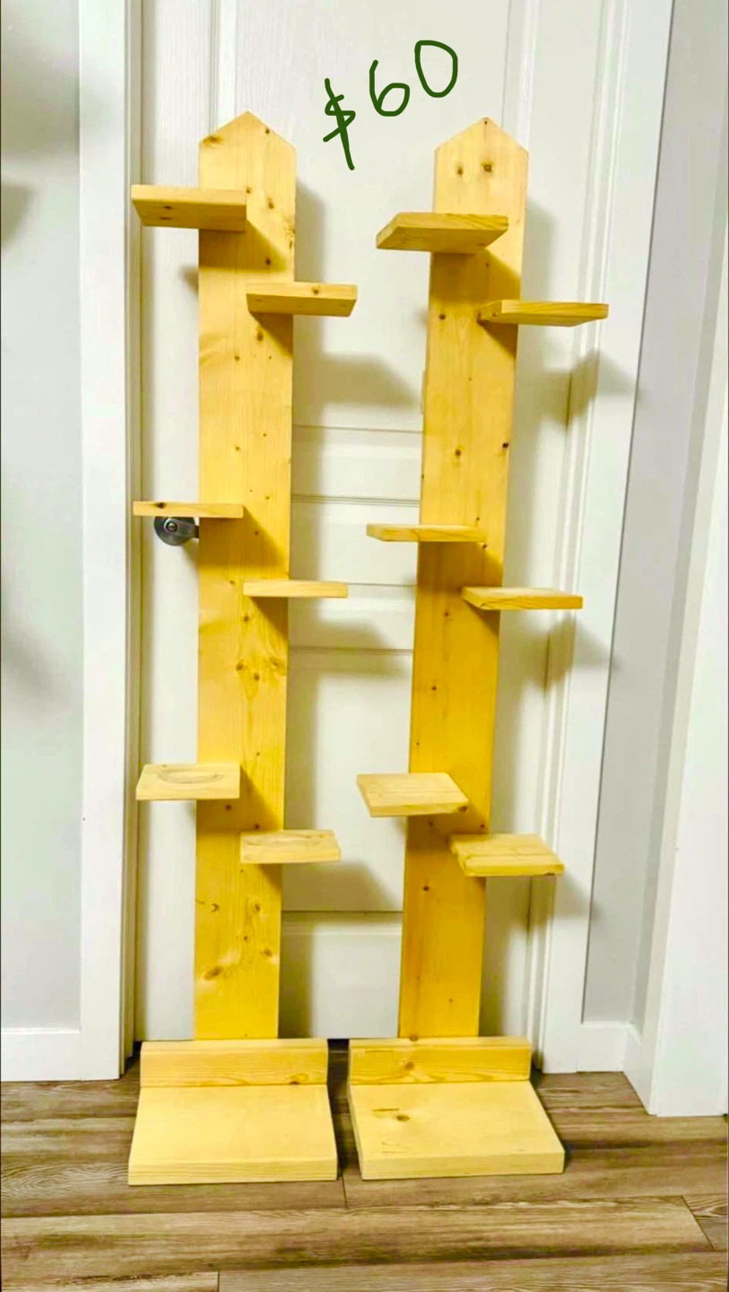 Wooden Cat Tree Shelves (Set of 2)