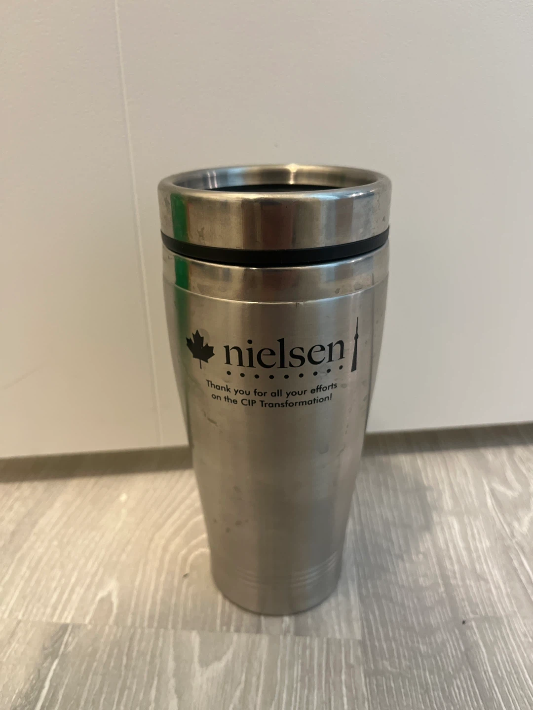 Nielsen Stainless Steel Travel Mug with Lid. 14 oz