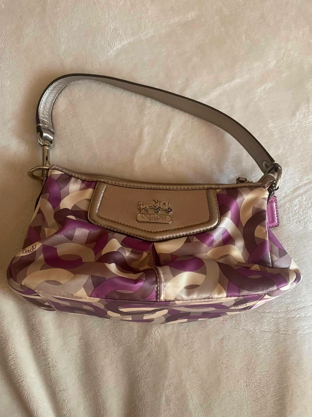 Coach Monogram Wristlet Pouch