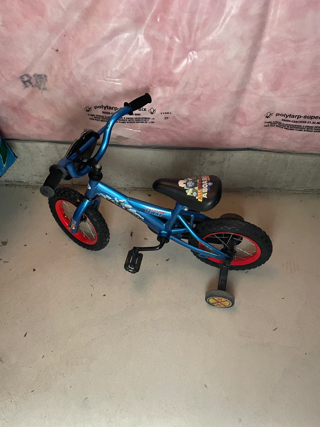 Blue Kids Bicycle with Training Wheels