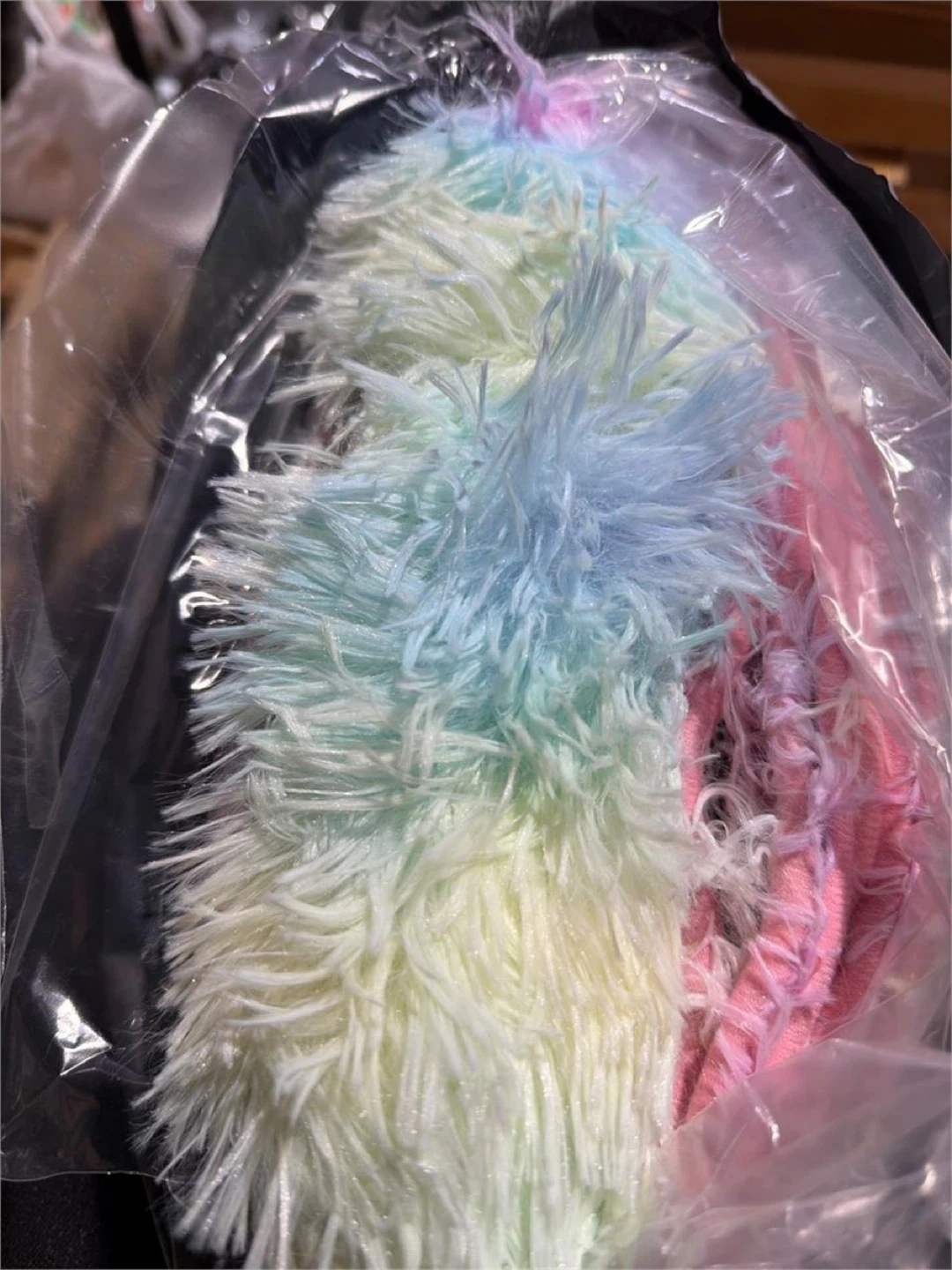 Fluffy Tie-Dye Rug - Pastel Rainbow - photo 3