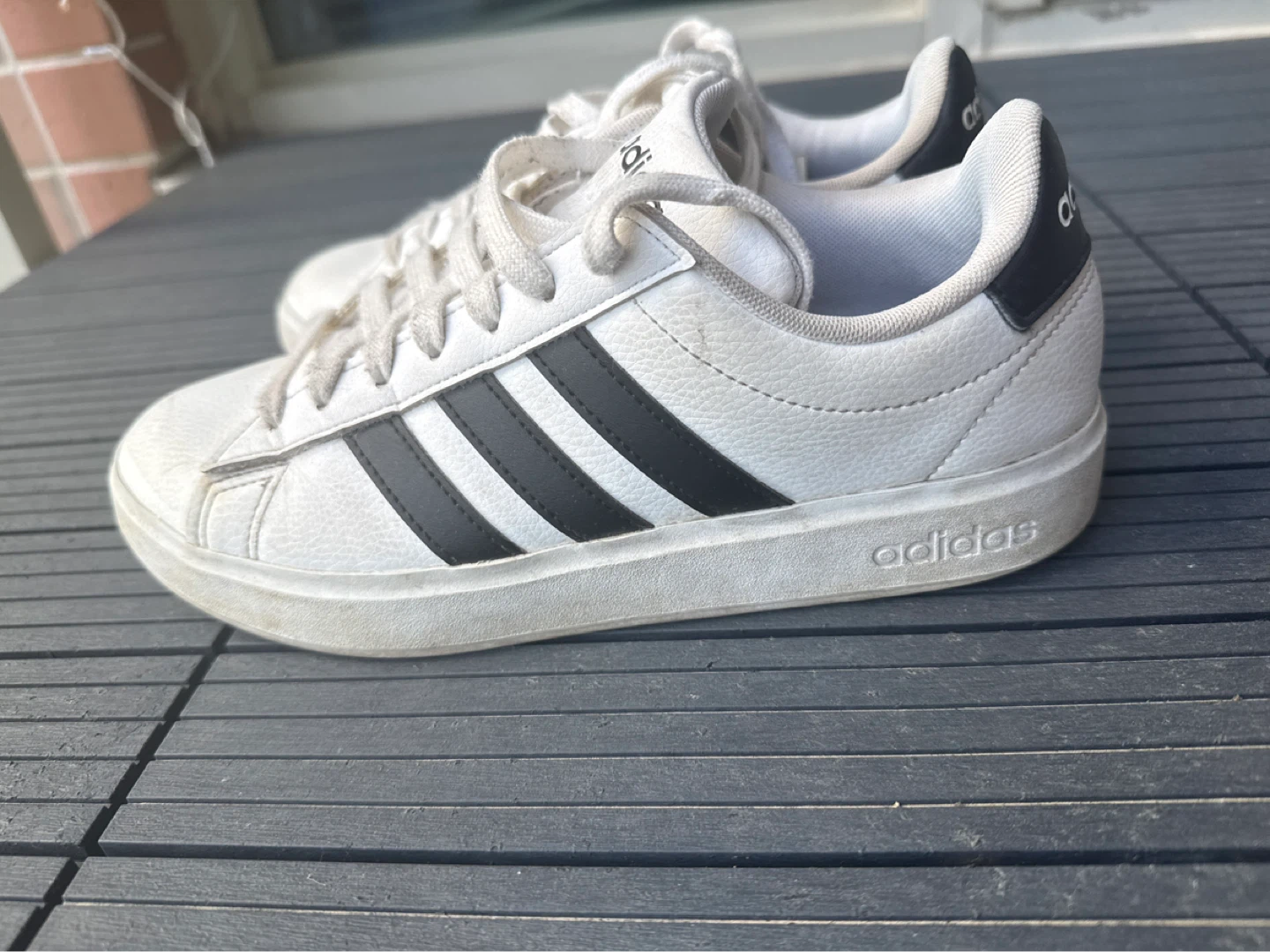 Adidas Grand Court Shoes - White/Black - photo 2