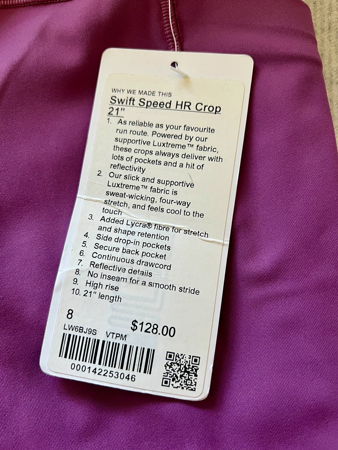 Brand new Lululemon Swift Speed HR Crop 21" Leggings - photo 5