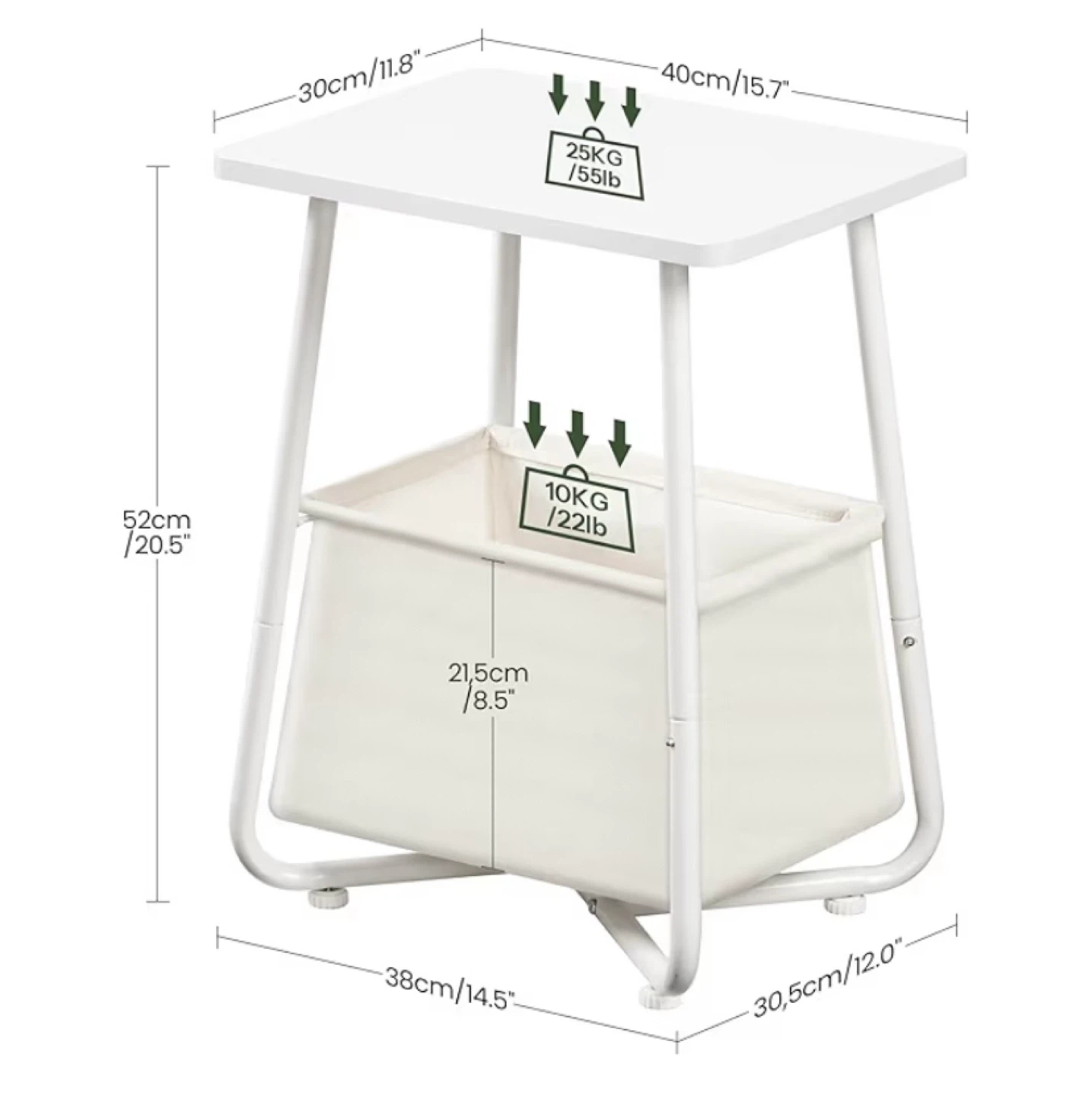 New Side Table with Storage Basket - photo 2