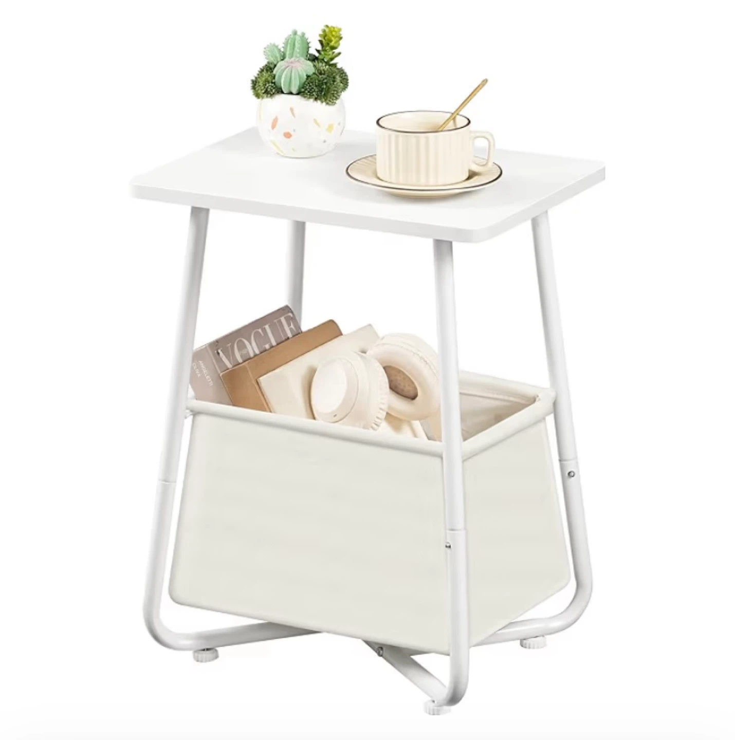 New Side Table with Storage Basket