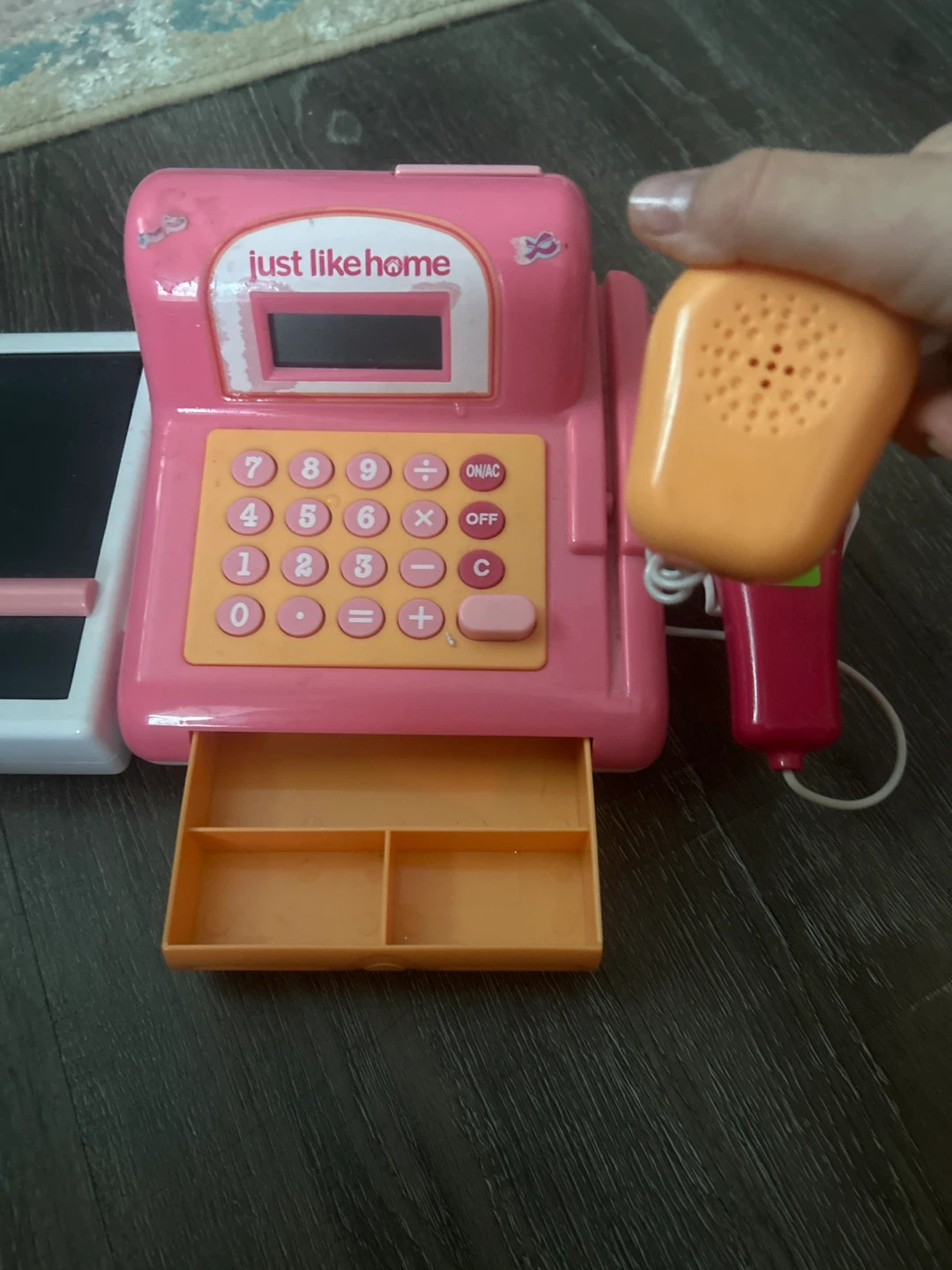 Just Like Home Pink Toy Cash Register with Scanner - photo 3