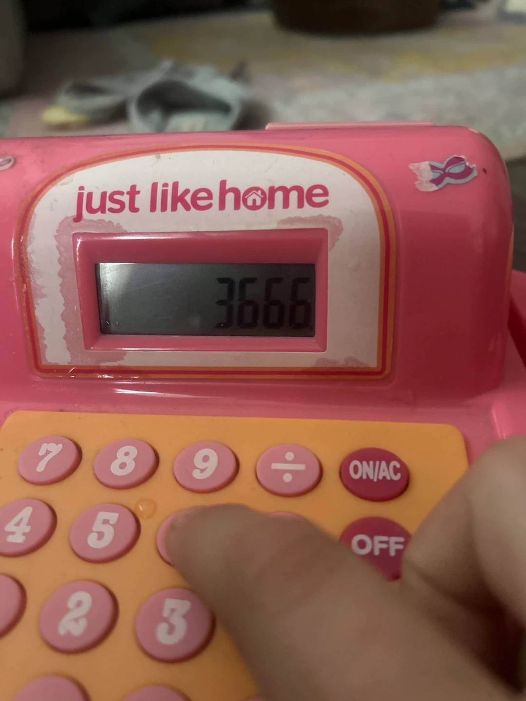 Just Like Home Pink Toy Cash Register with Scanner - photo 4