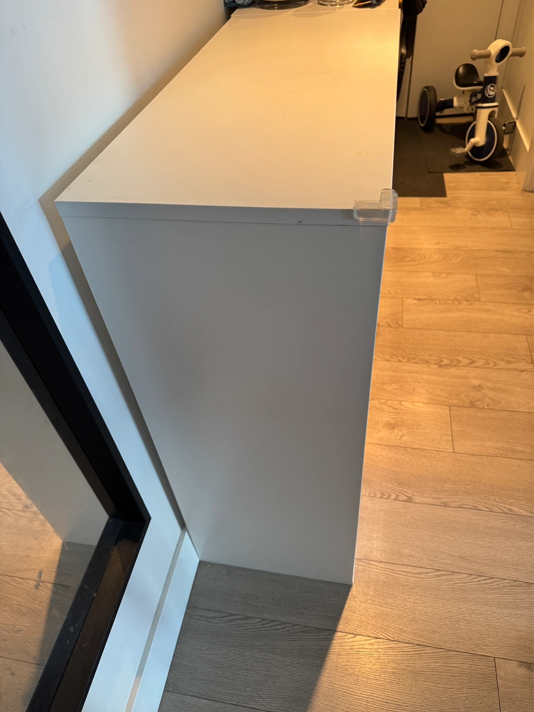 IKEA White Shoe Cabinet with Sliding Door - photo 3