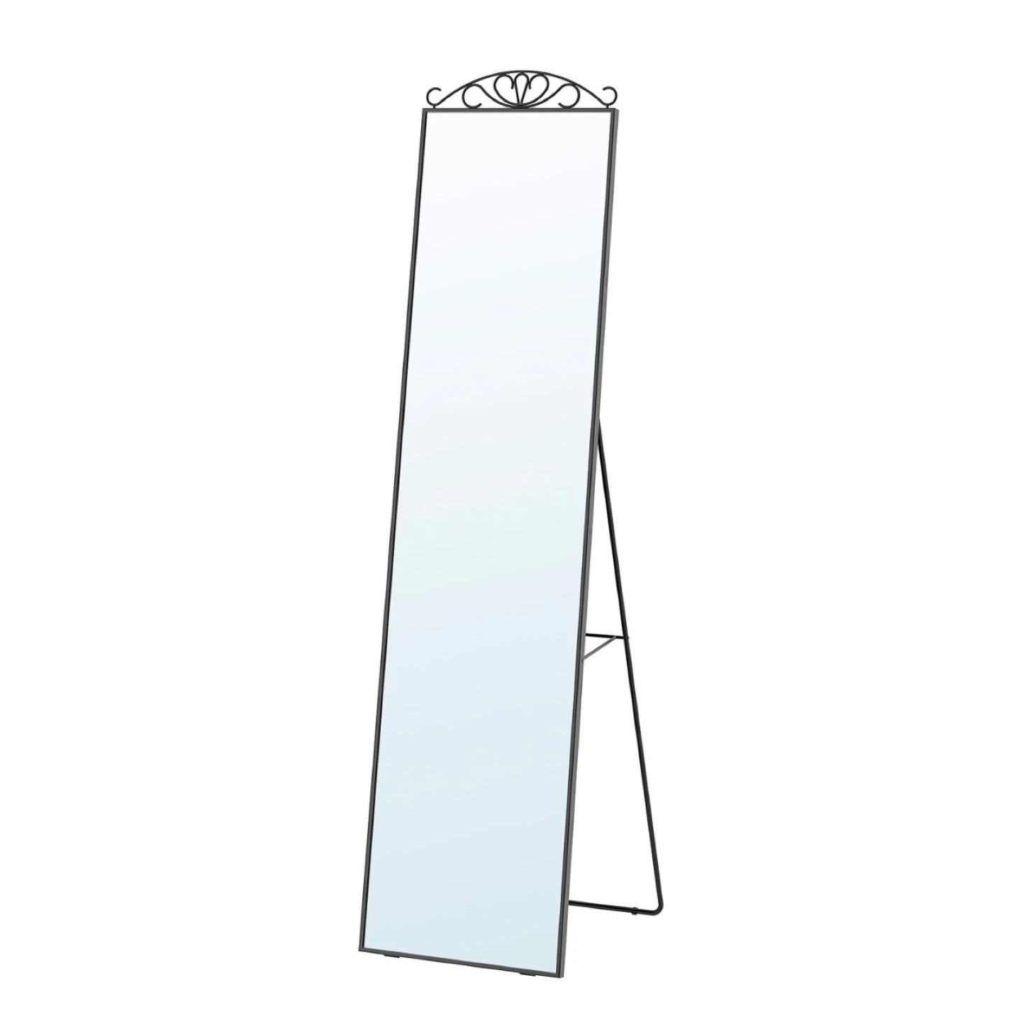 KARMSUND Standing mirror, black, 40x167 cm (15 3/4x65 3/4 ")