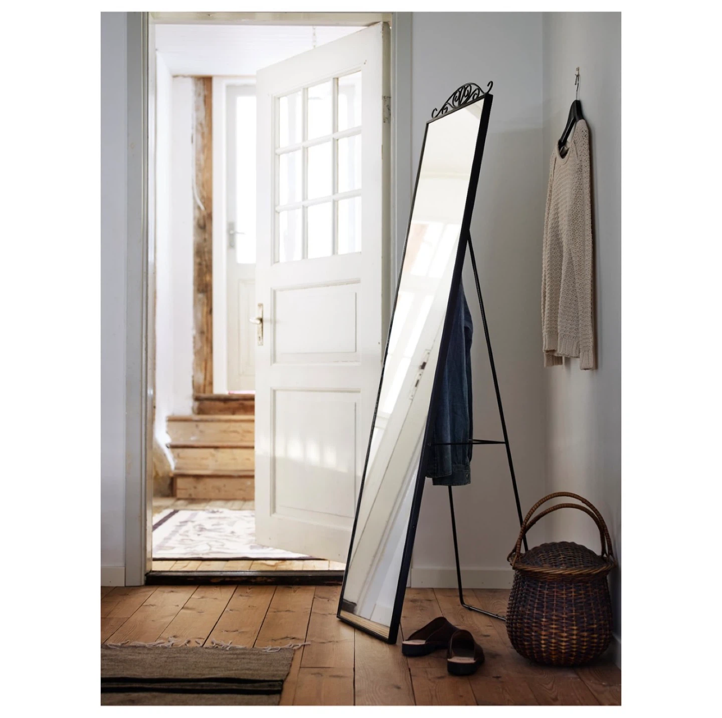 KARMSUND Standing mirror, black, 40x167 cm (15 3/4x65 3/4 ") - photo 4
