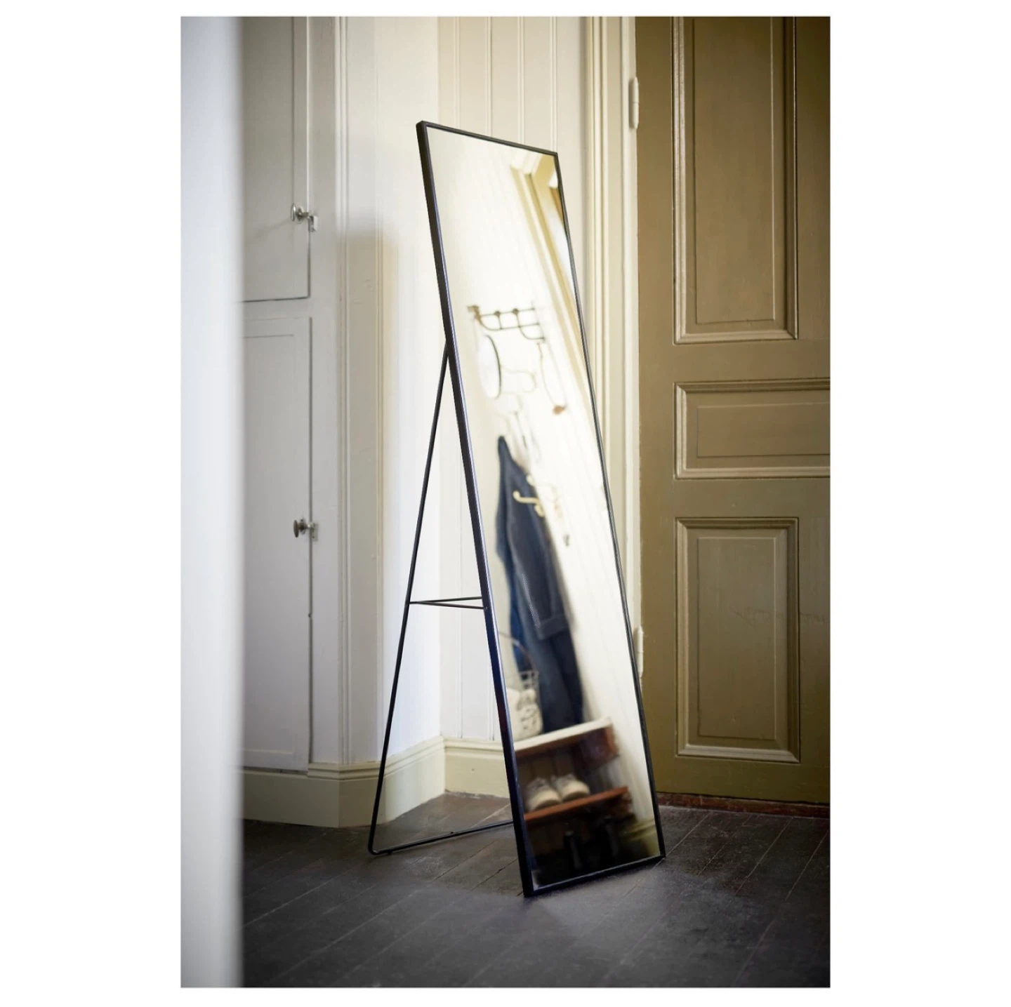 KARMSUND Standing mirror, black, 40x167 cm (15 3/4x65 3/4 ") - photo 2