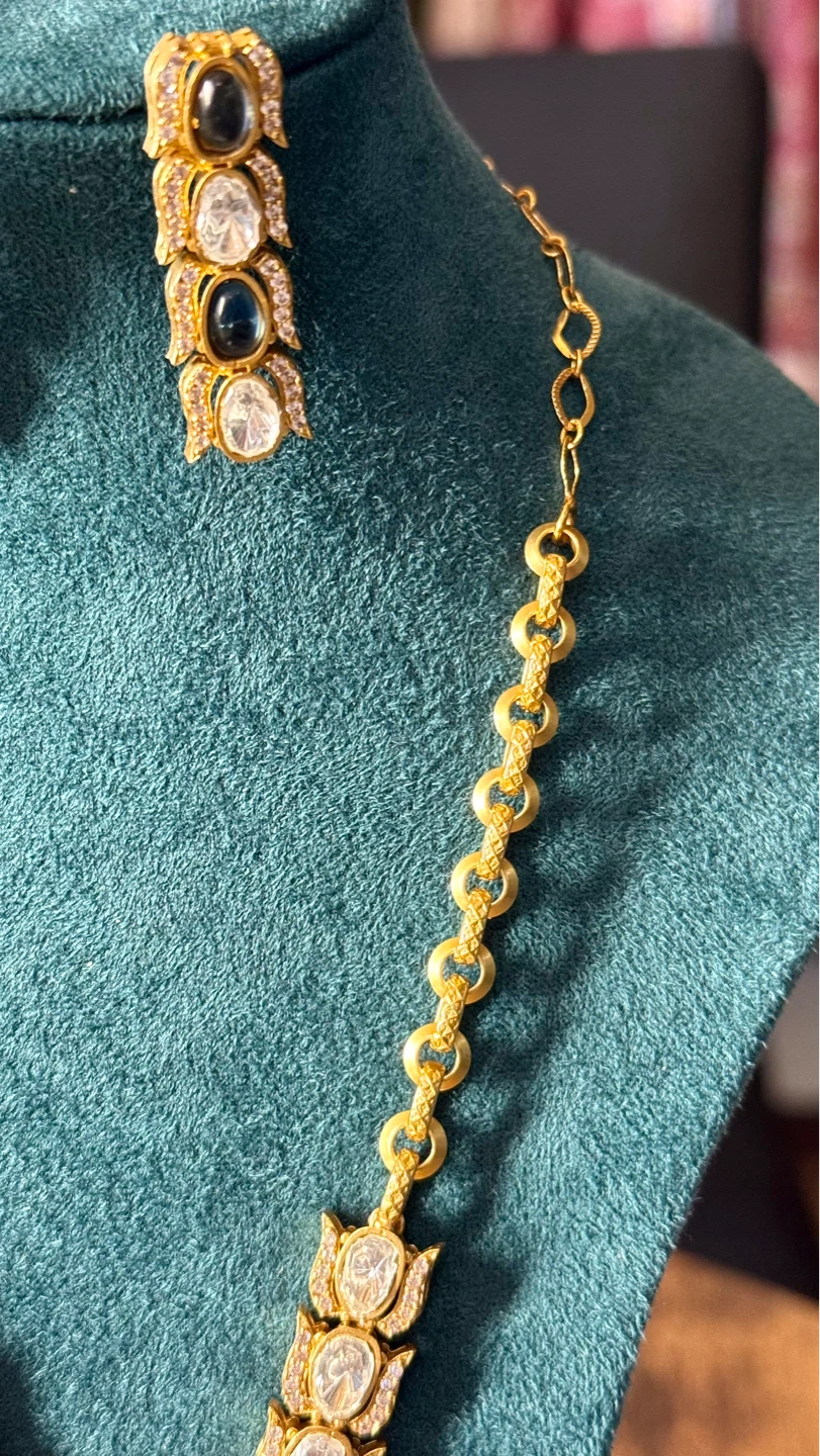 Blue moissanite doublet set - photo 4