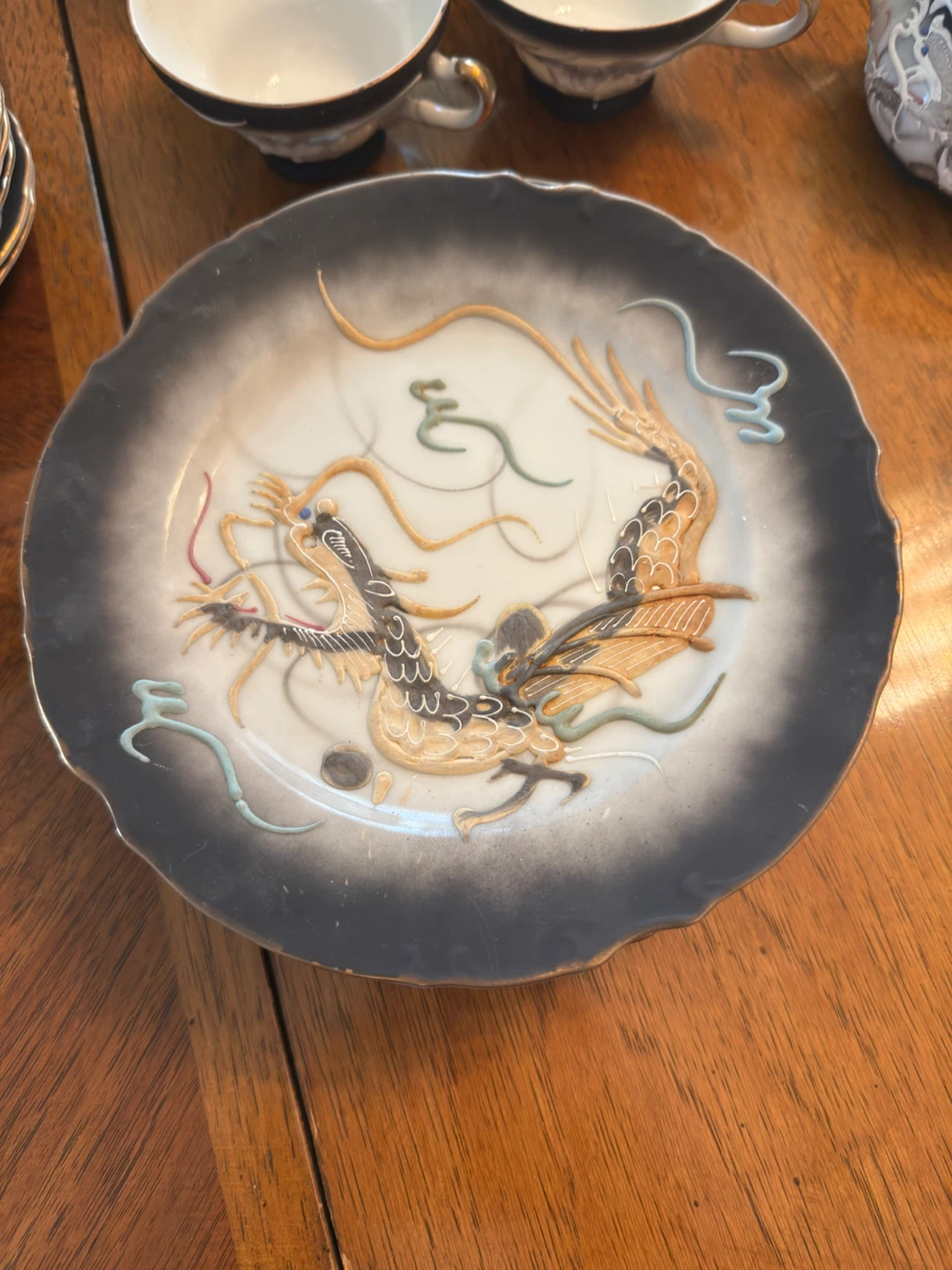 Dragon Teacup and Saucer Set with Teapot - photo 4