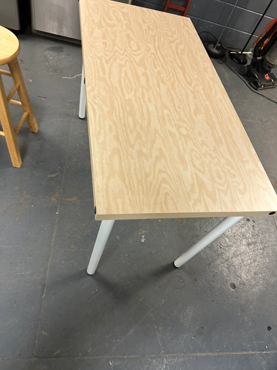 Wooden Top Table with White Legs - photo 3