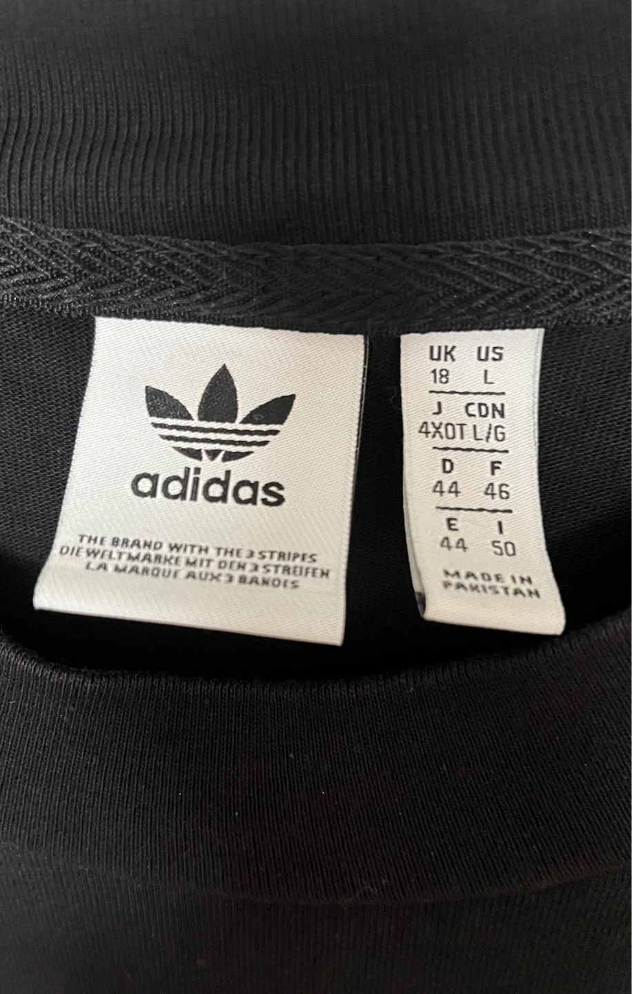 Adidas Black Trefoil Logo T-Shirt Size Large - photo 3