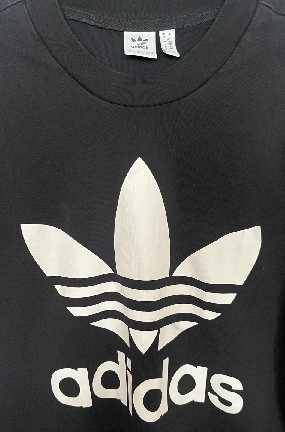 Adidas Black Trefoil Logo T-Shirt Size Large - photo 2