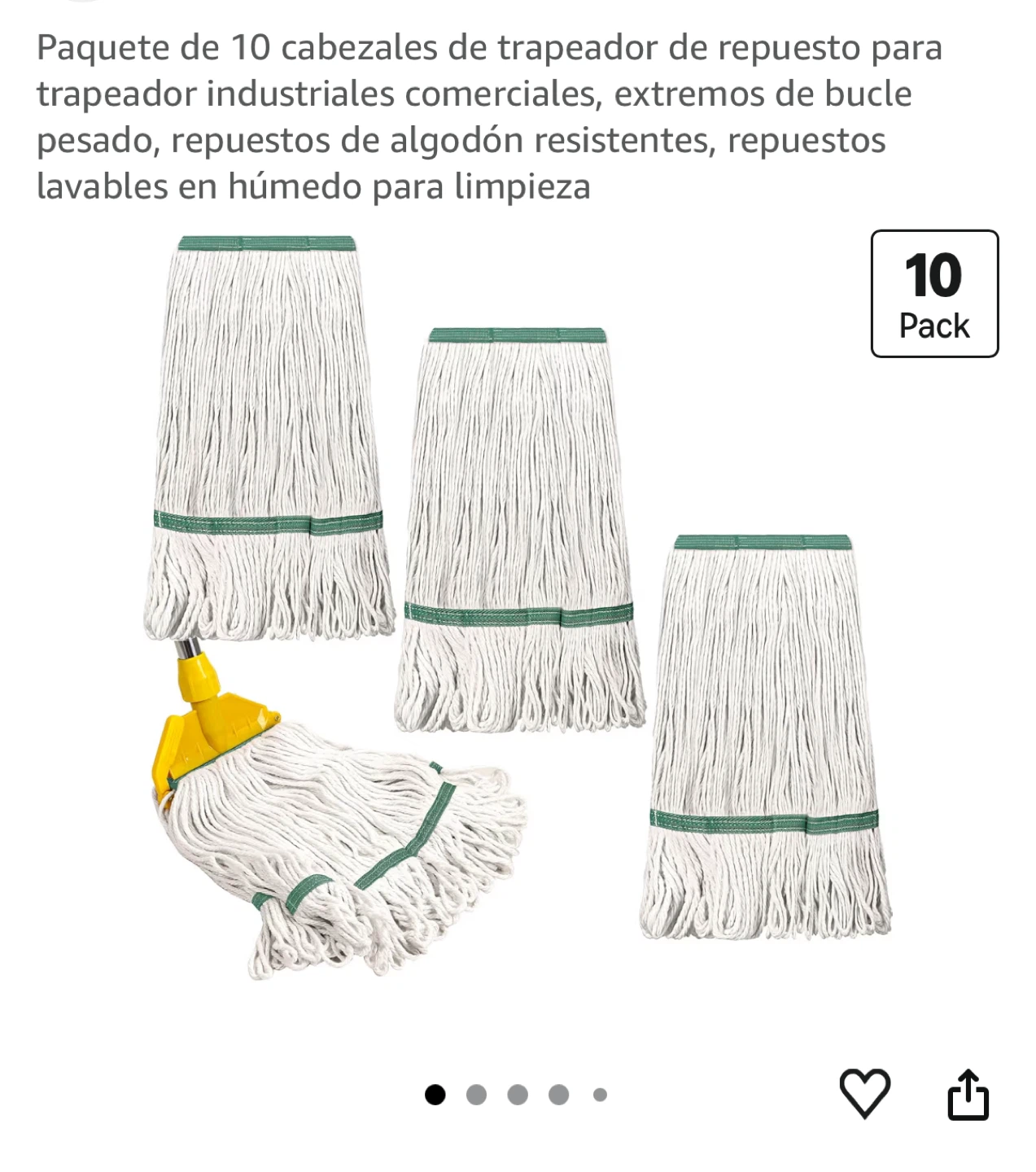 Ecolly 10 Pack Replacement Mop Heads