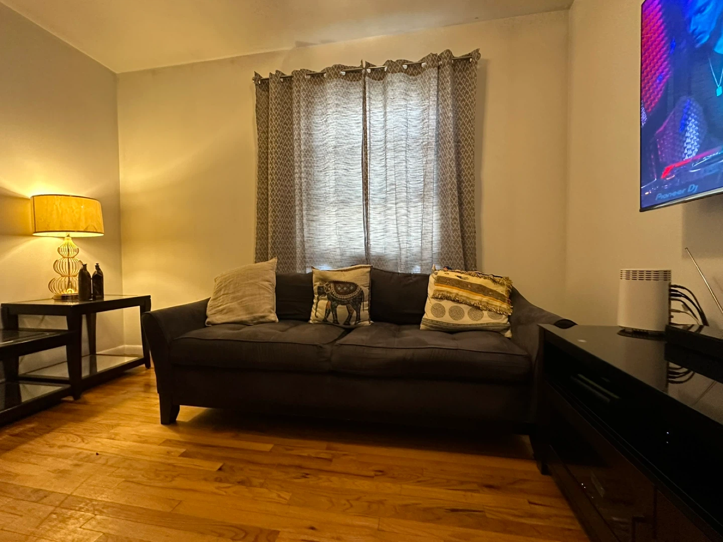 Gray Sectional Sofa with Pillows