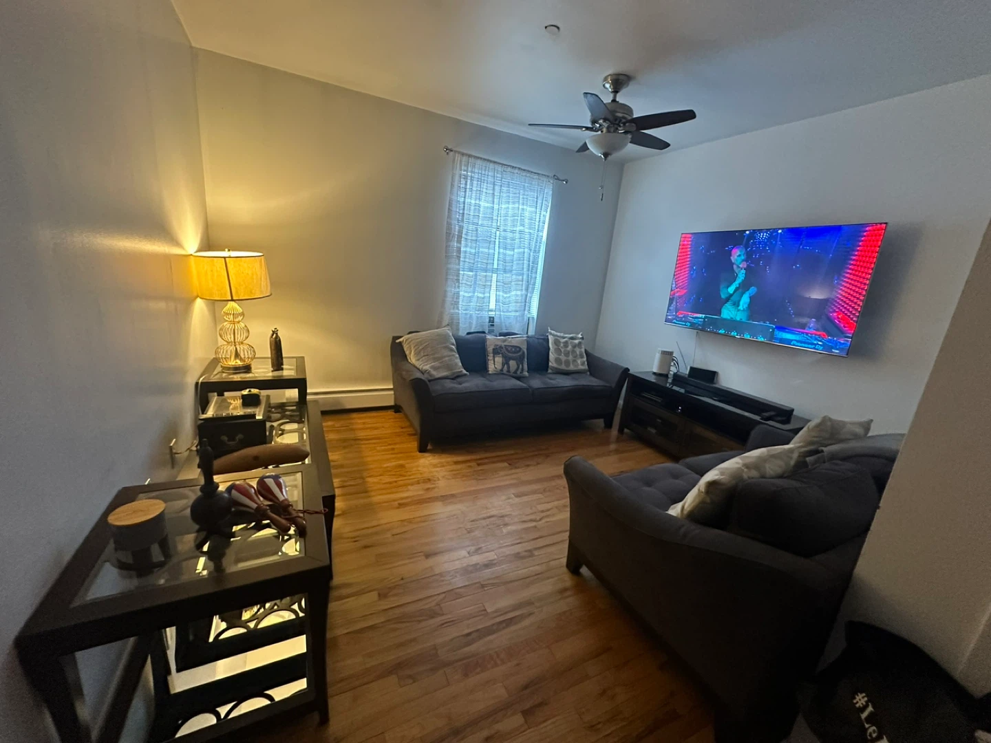 Gray Sectional Sofa with Pillows - photo 2