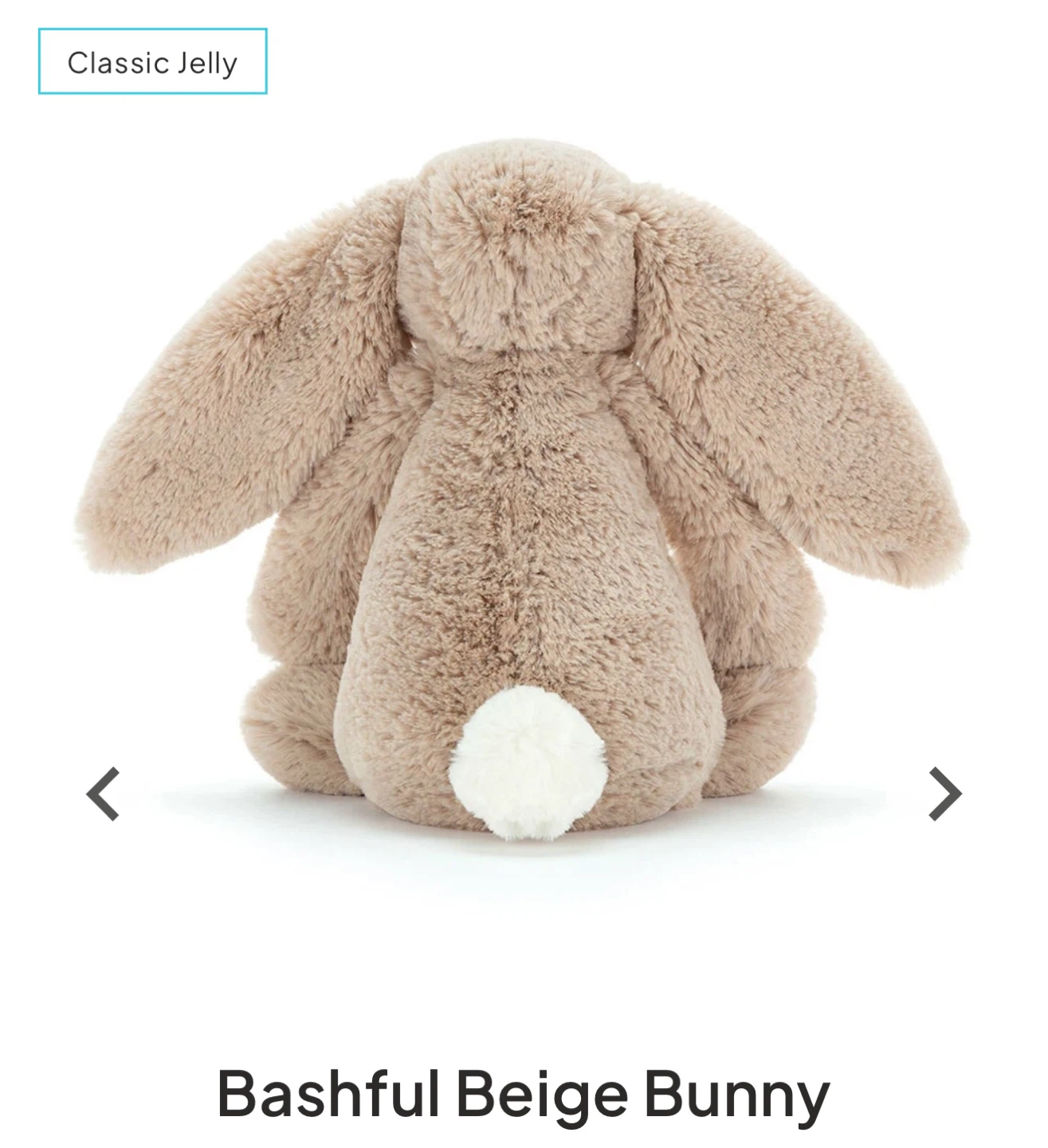 Jellycat Bashful Beige Bunny - Small - photo 4