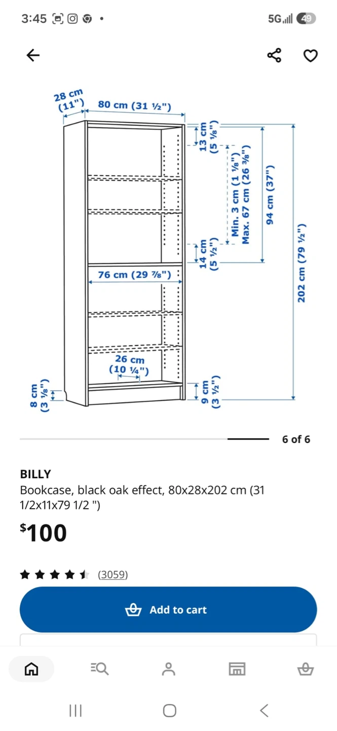 IKEA Billy Bookcase - Black Oak Effect - photo 5
