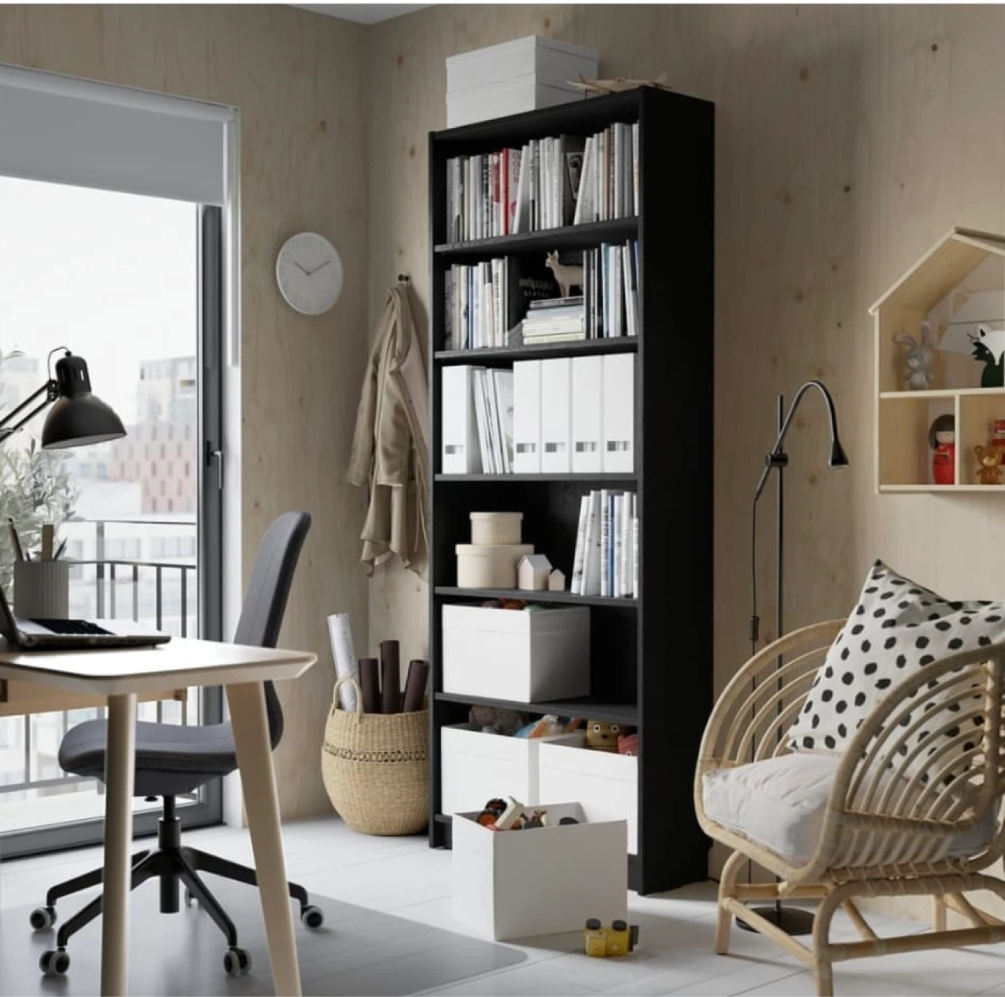 IKEA Billy Bookcase - Black Oak Effect