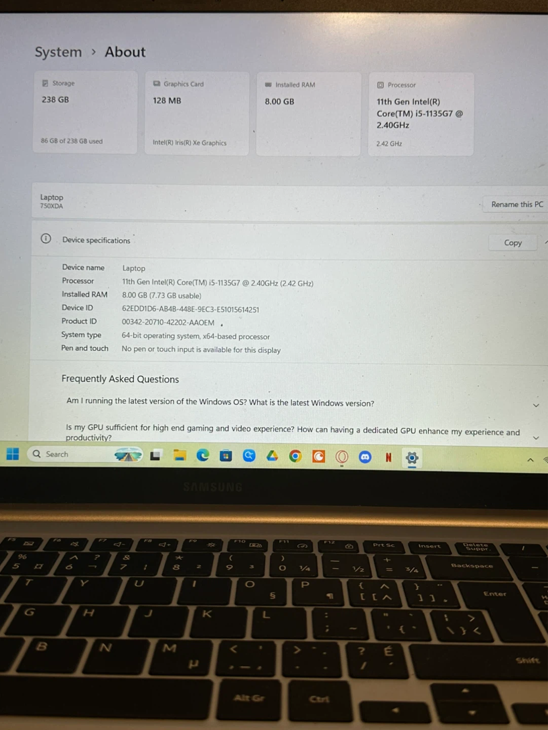 Samsung Laptop with Intel Core i5 Processor - photo 2
