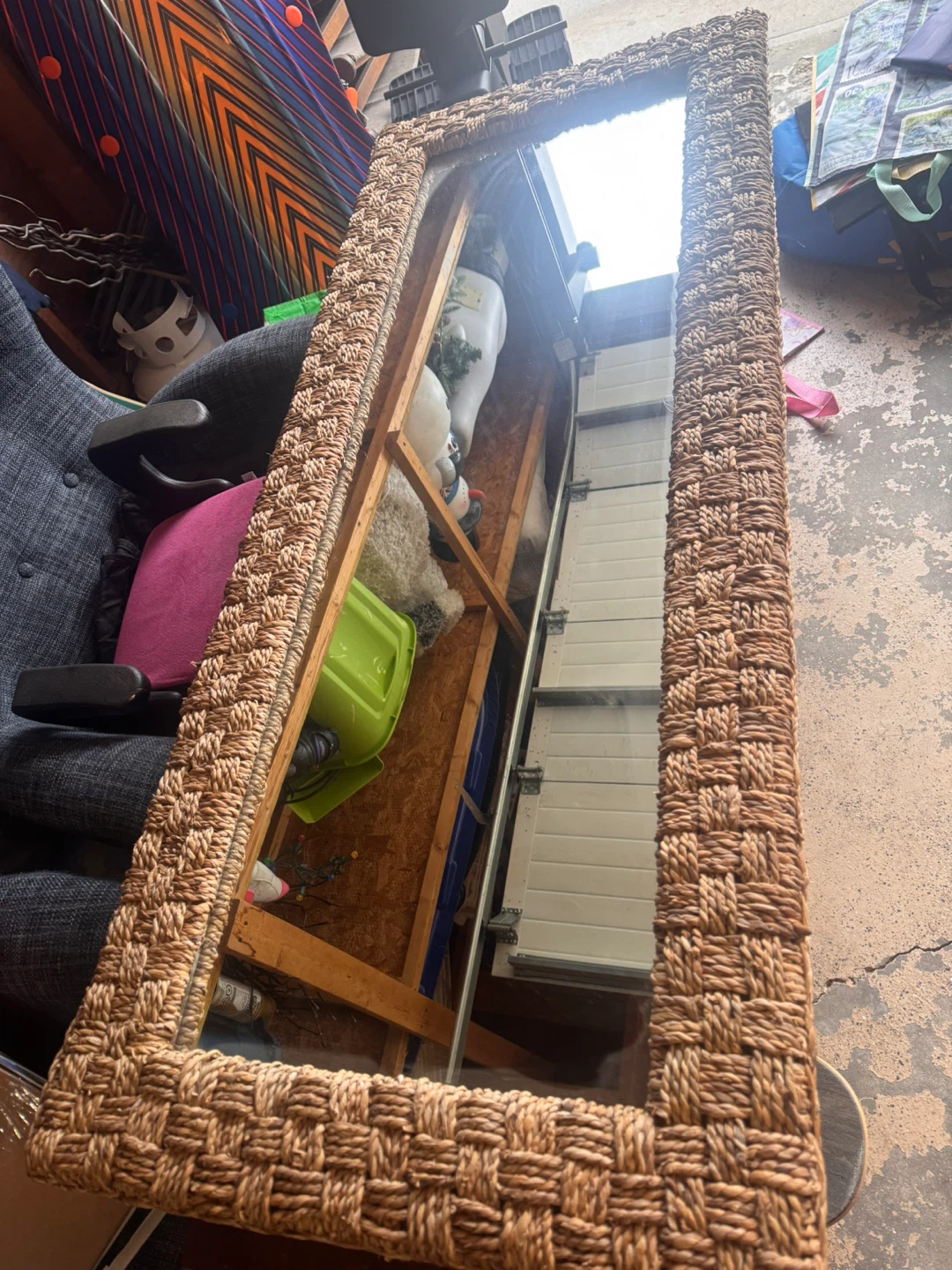 Rattan  Mirror 60x25 $ 60