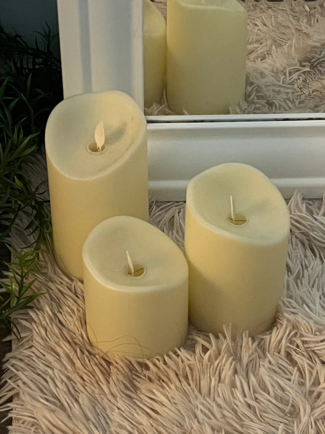 Set of 3 LED Flameless Candles - color changing