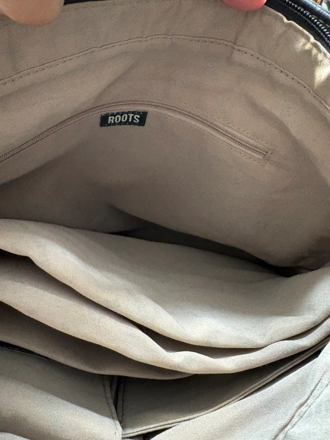 Roots Black Leather Laptop Bag - photo 5