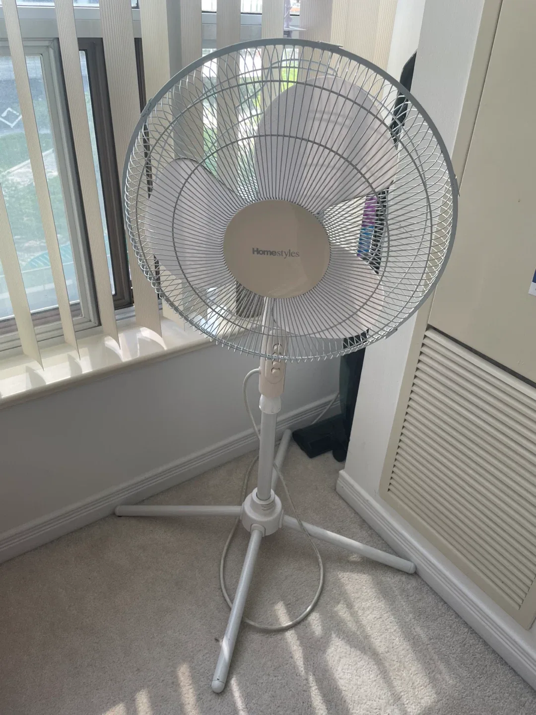 Homestyles White Pedestal Fan