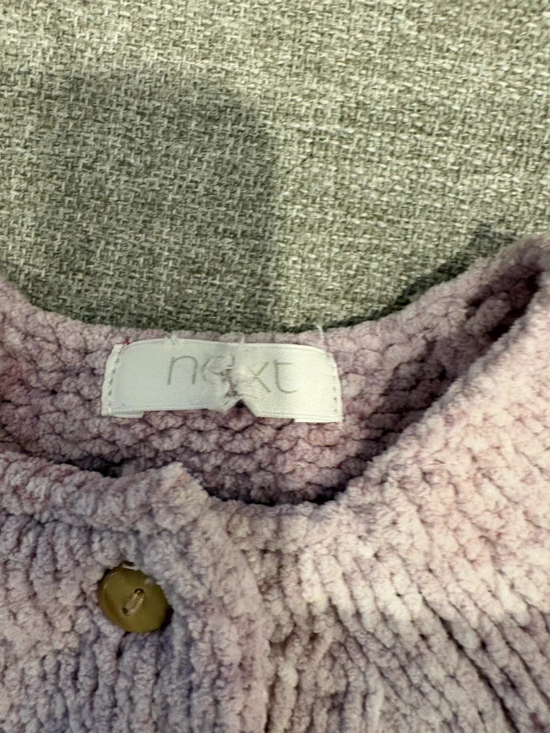 Next Striped Cardigan - Pink/White 12-18 months - photo 2