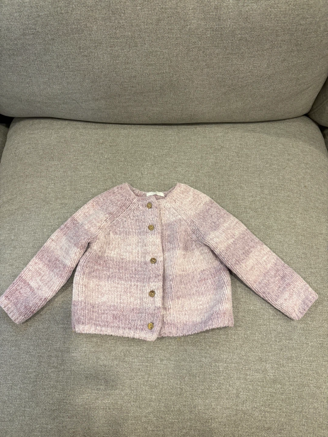 Next Striped Cardigan - Pink/White 12-18 months