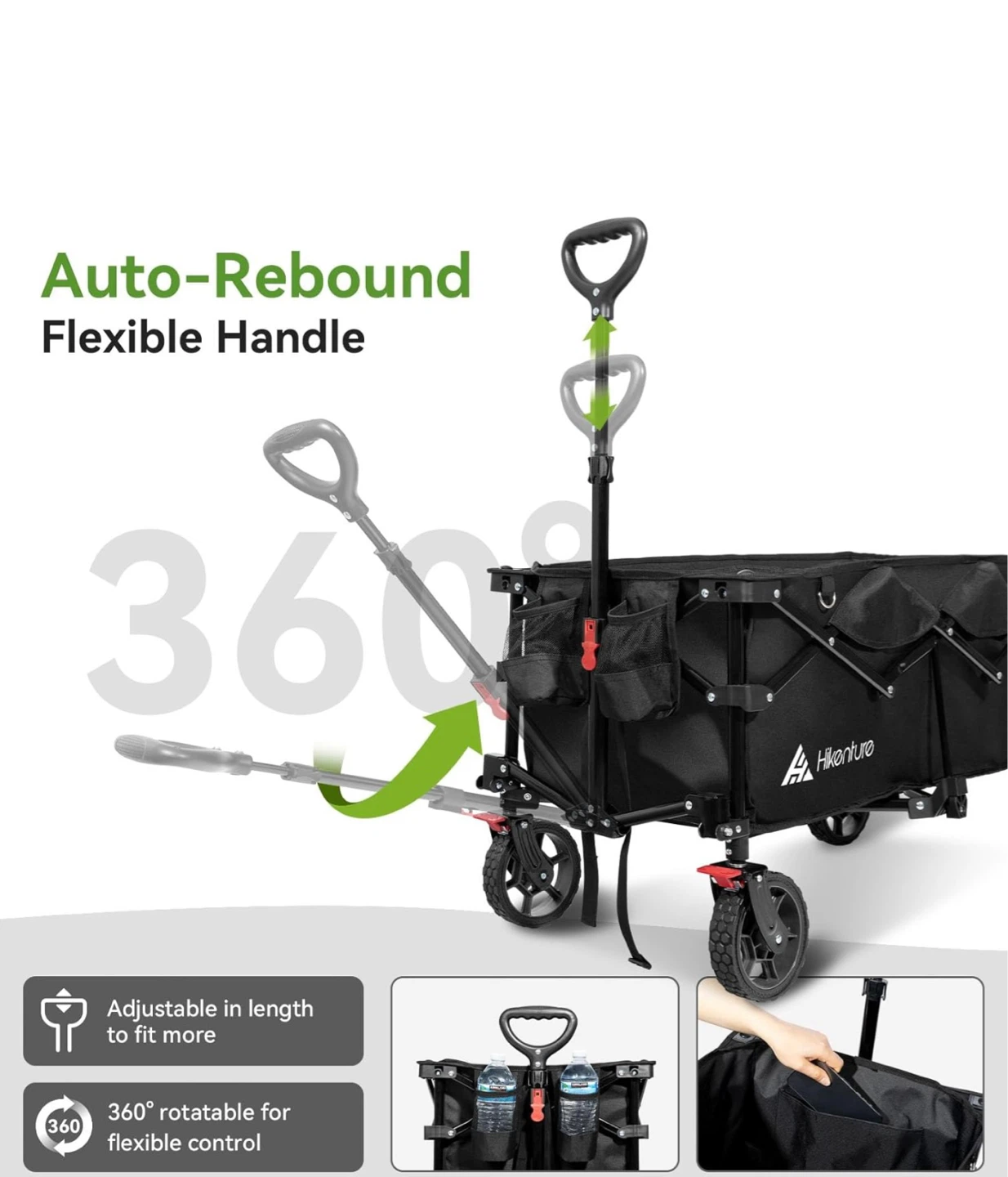 HIKENTURE Foldable Wagon Cart - 150kg Capacity - photo 4