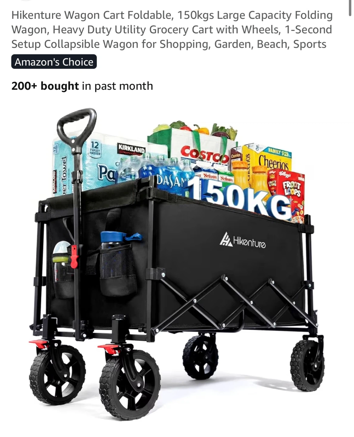 HIKENTURE Foldable Wagon Cart - 150kg Capacity
