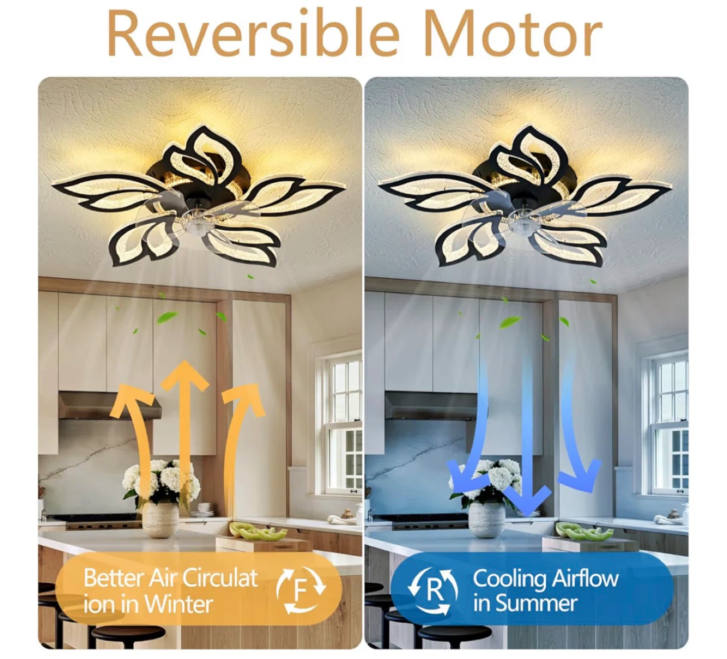 25.6" Geometric Ceiling Fan with Light & Remote C253 - photo 2