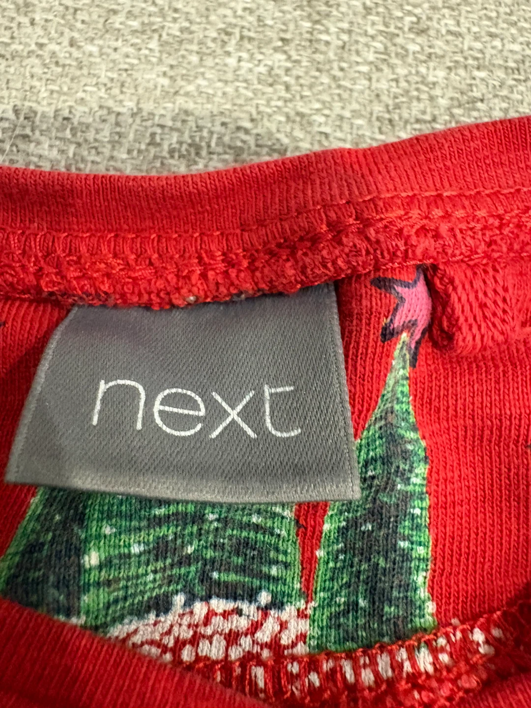 Next Girls Christmas Print Long Sleeve Dress - photo 2